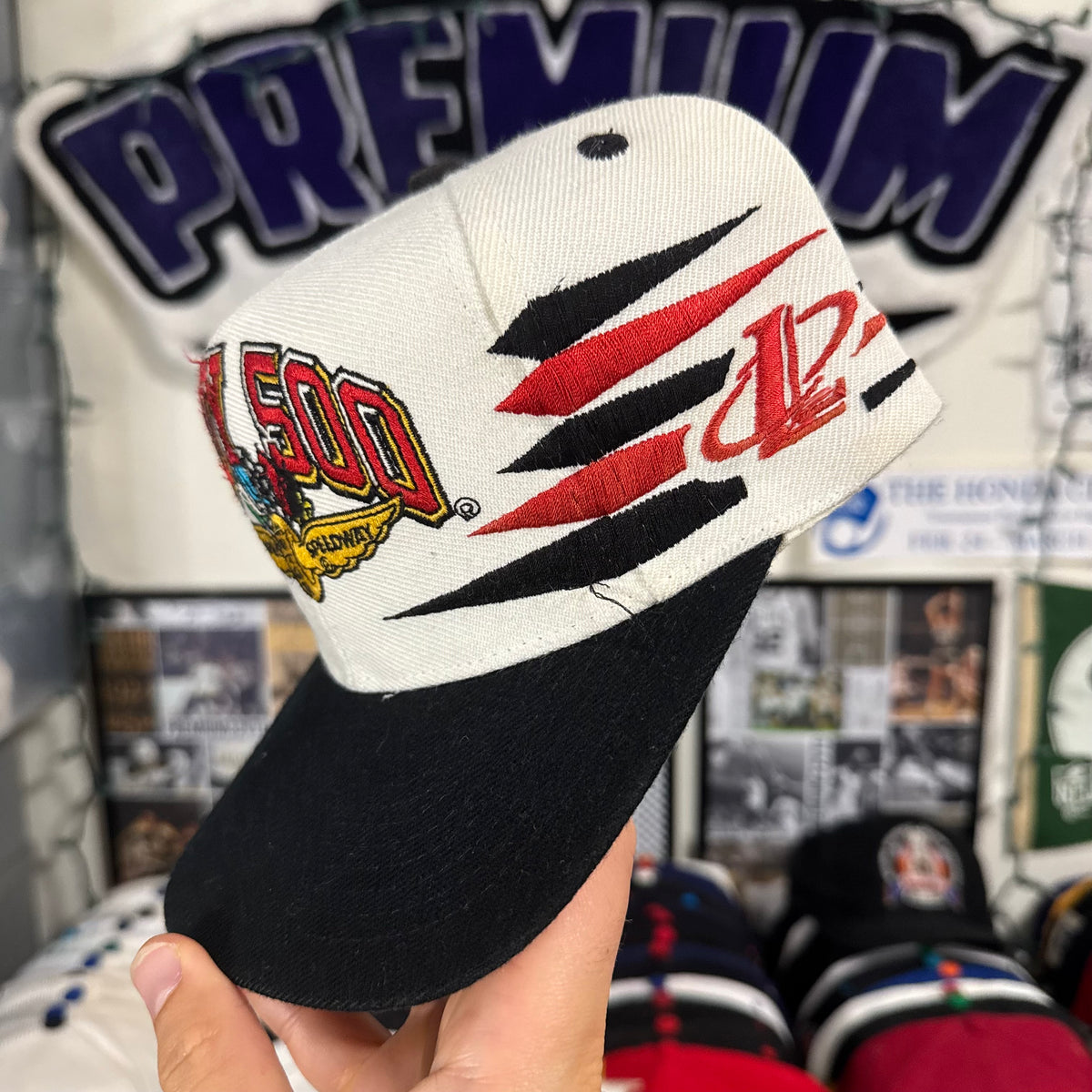 Indy 500 Logo Athletic Diamond Cut. Indy Motor Speedway 90’s Indy Car Racing Snapback