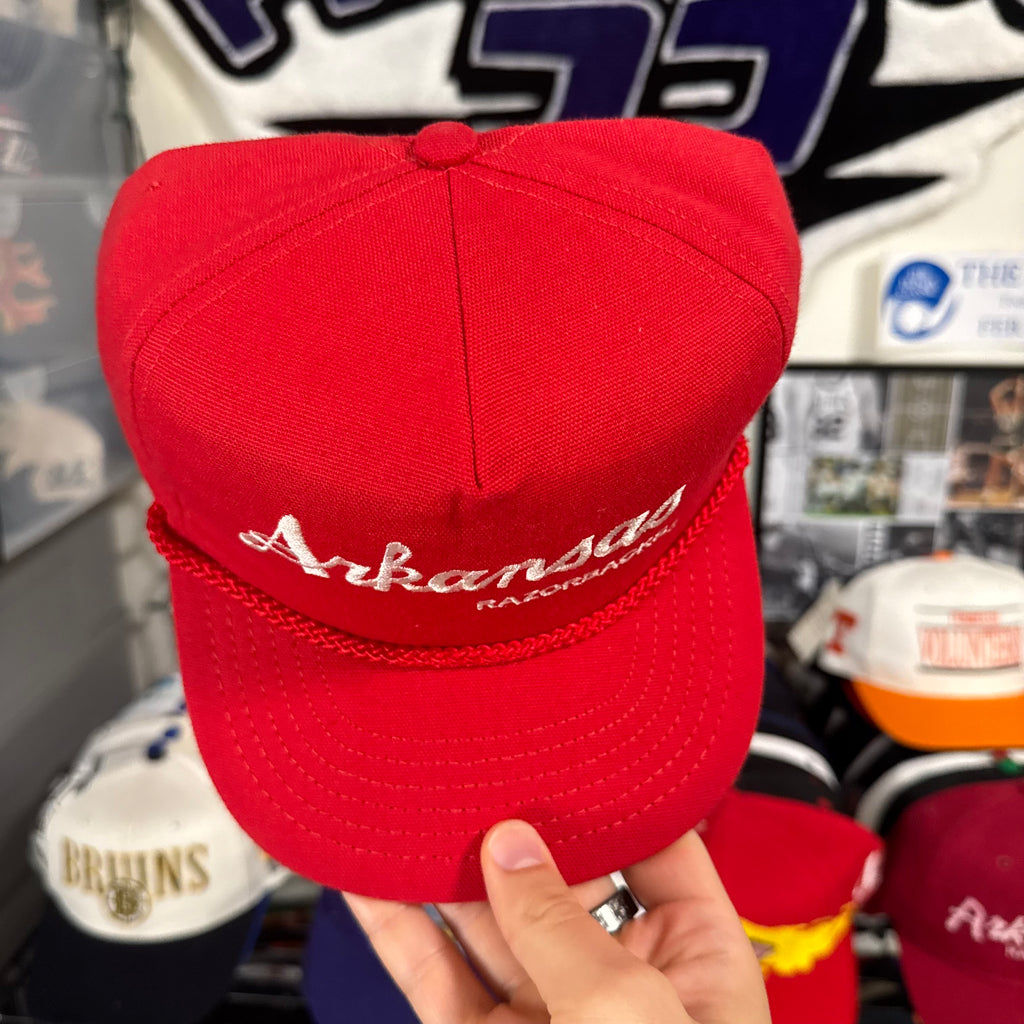 University of Arkansas Razorbacks Script Style Lightweight Trucker Rope NCAA College Snapback