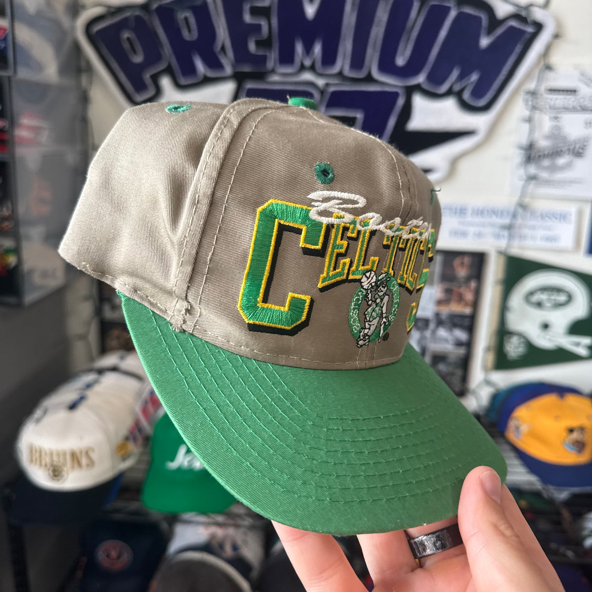 Boston Celtics Drew Pearson Downward Arch NBA Basketball Snapback