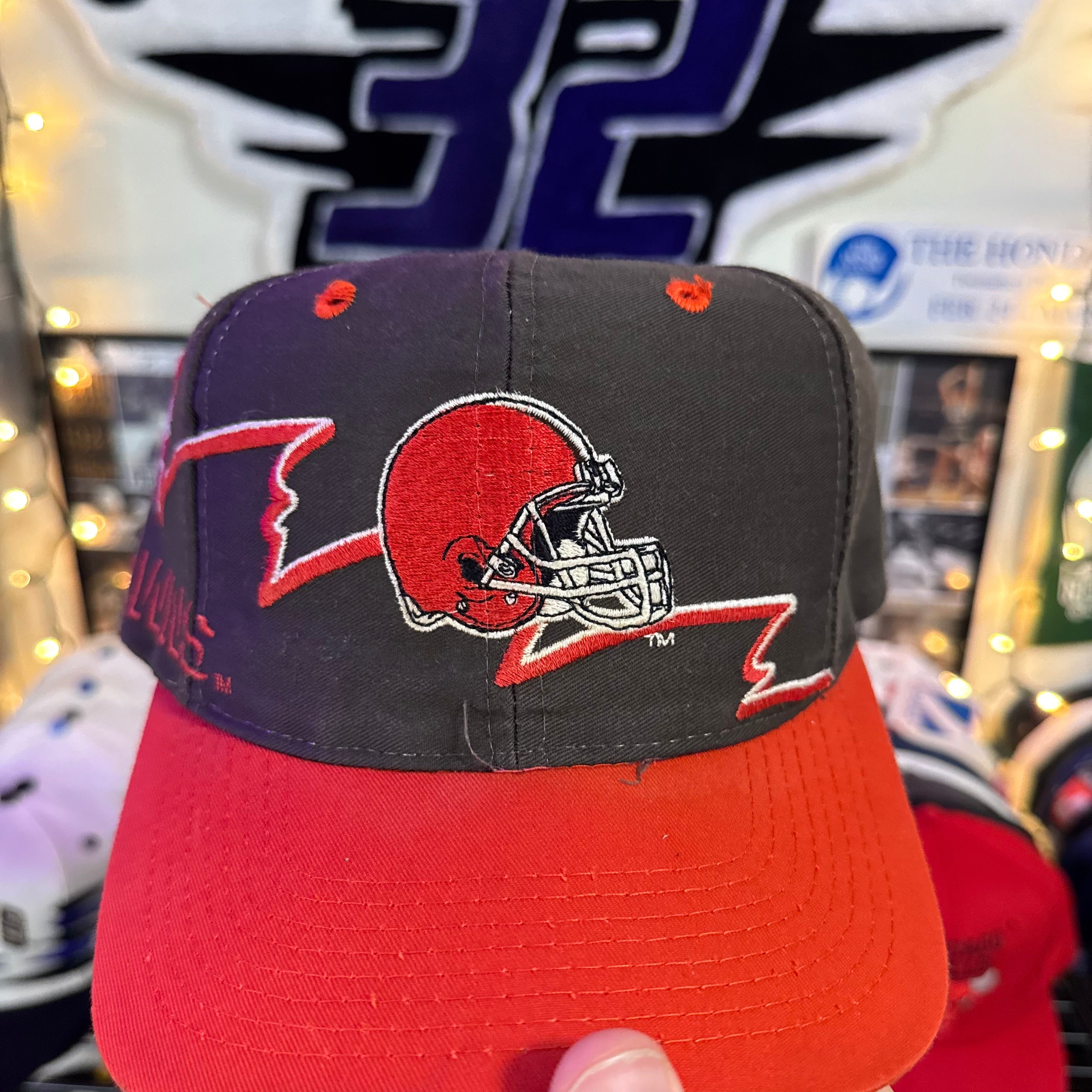 Cleveland Browns Reverse Sharktooth / Ghost Sharktooth Logo 7 NFL Snapback
