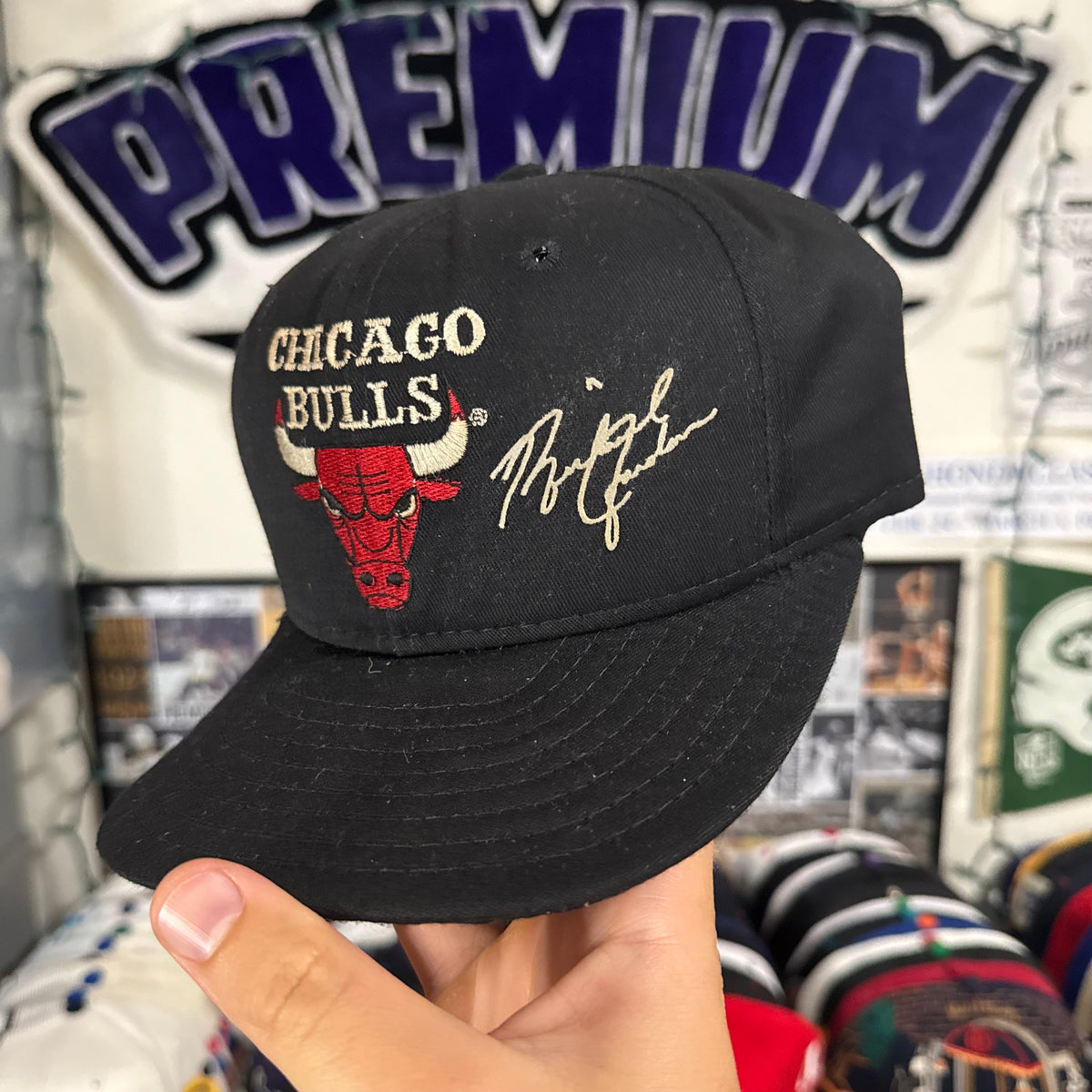 Chicago Bulls Plain Log AJD Michael Jordan #23 Signature NBA Basketball Snapback