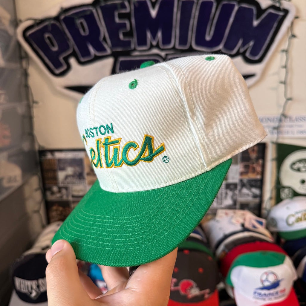 Boston Celtics Sports Specialties Double Line Script NBA Basketball Snapback