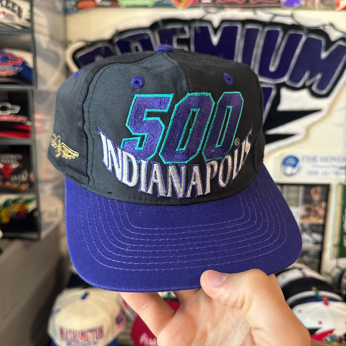 Indianapolis 500 Logo 7 Big Logo Bottom Arch Indy 500 Racing SnapBack