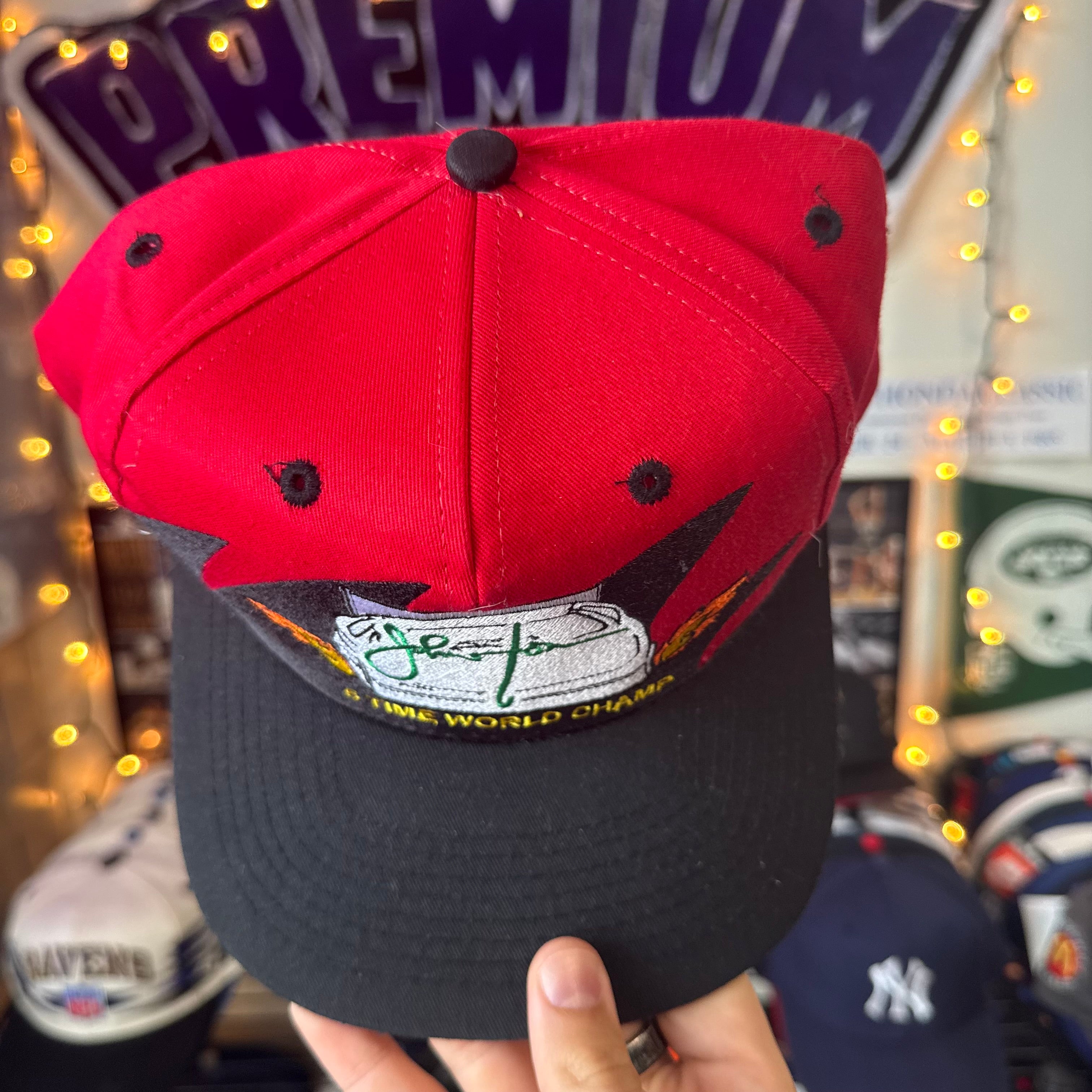 NHRA Drag Racing John Force 5 Time Wolrd Champ Shartooth Style Snapback