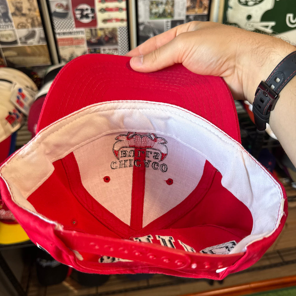 Chicago Bulls American Needle Blockhead Plain Logo front, Blockhead Spellout Back NBA Basketball Snapback