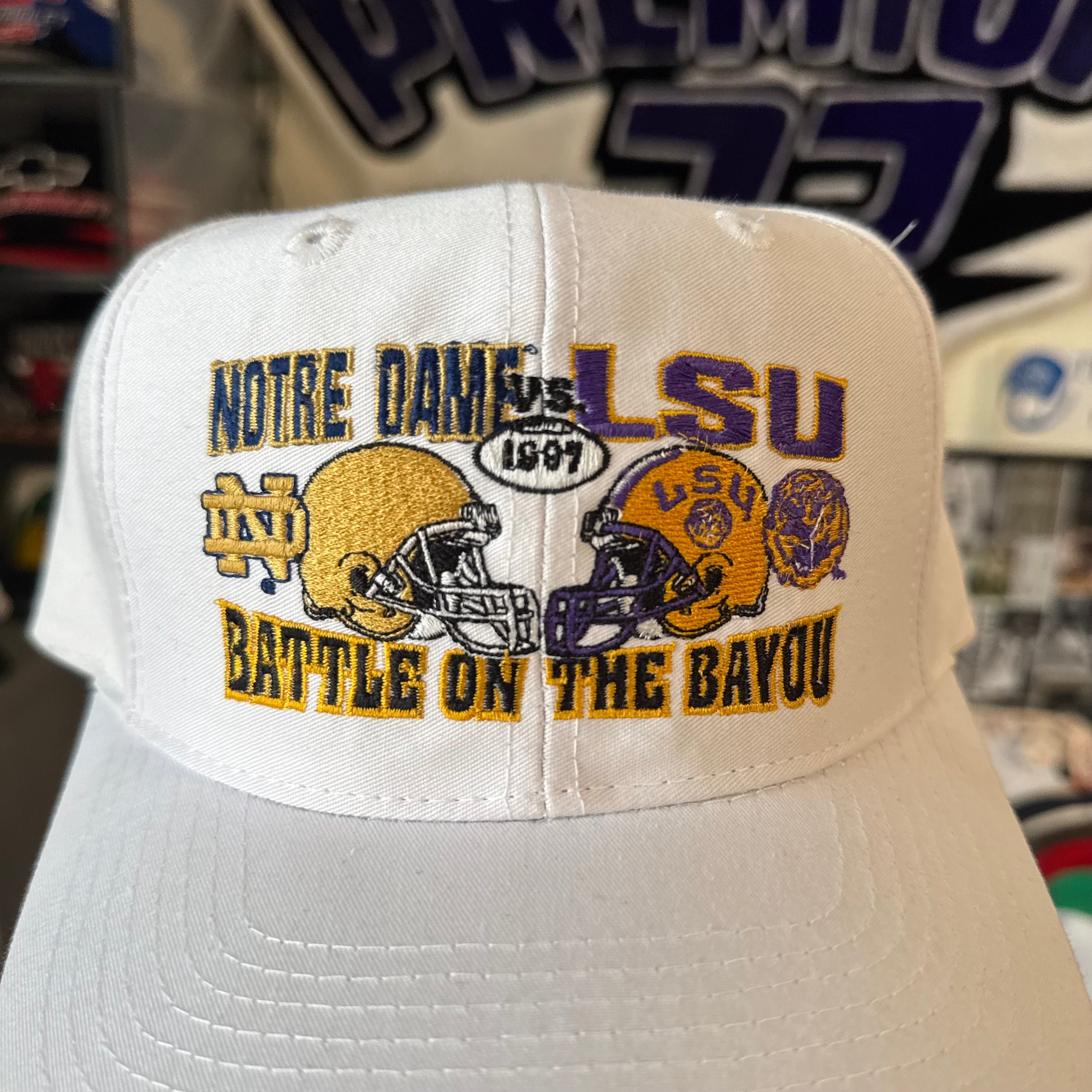 Battle on the Bayou 1997 Notre Dame vs LSU NCAA Football Snapback