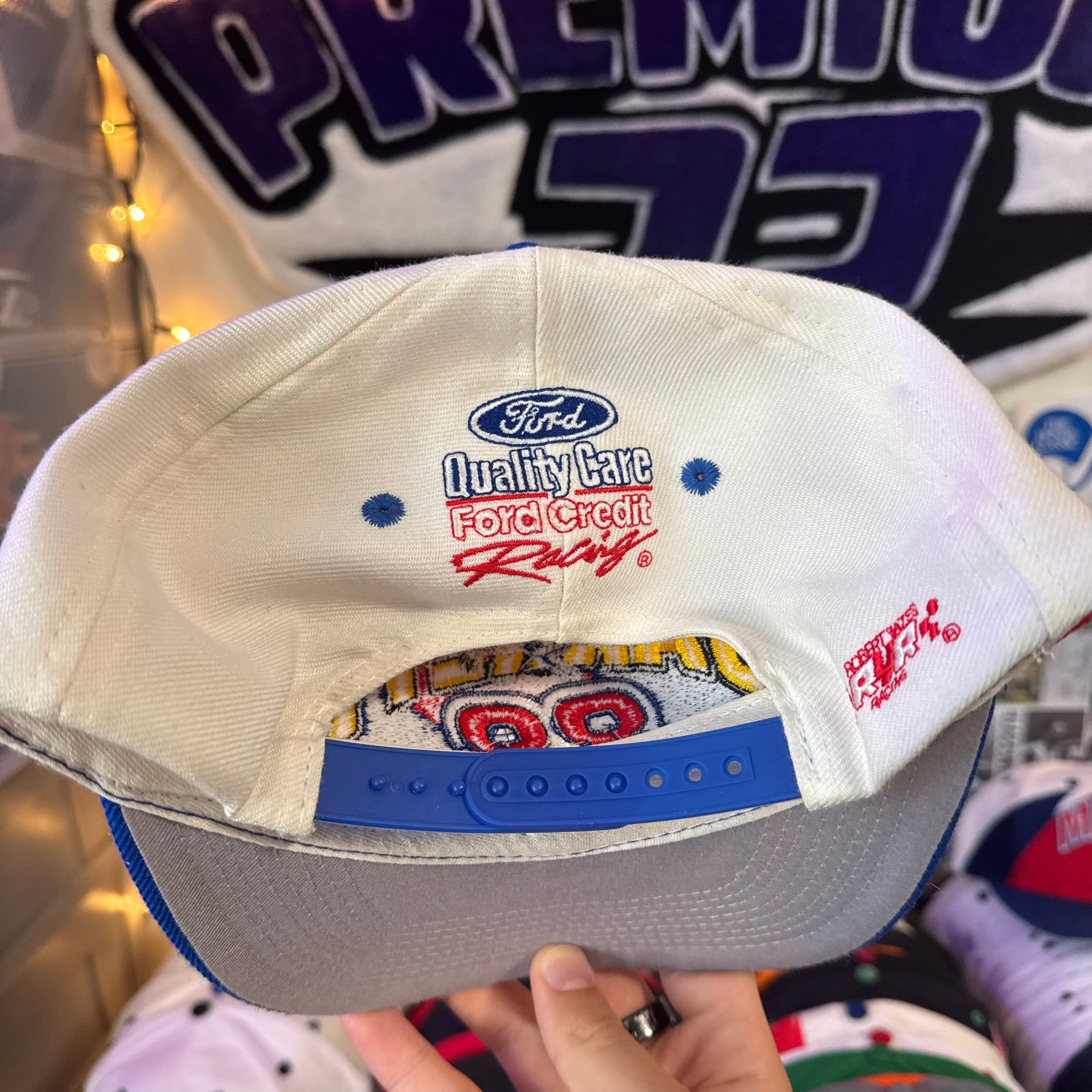 Dale Jarrett #88 Ford Quality Care Racing Logo Athletic Double Sharktooth