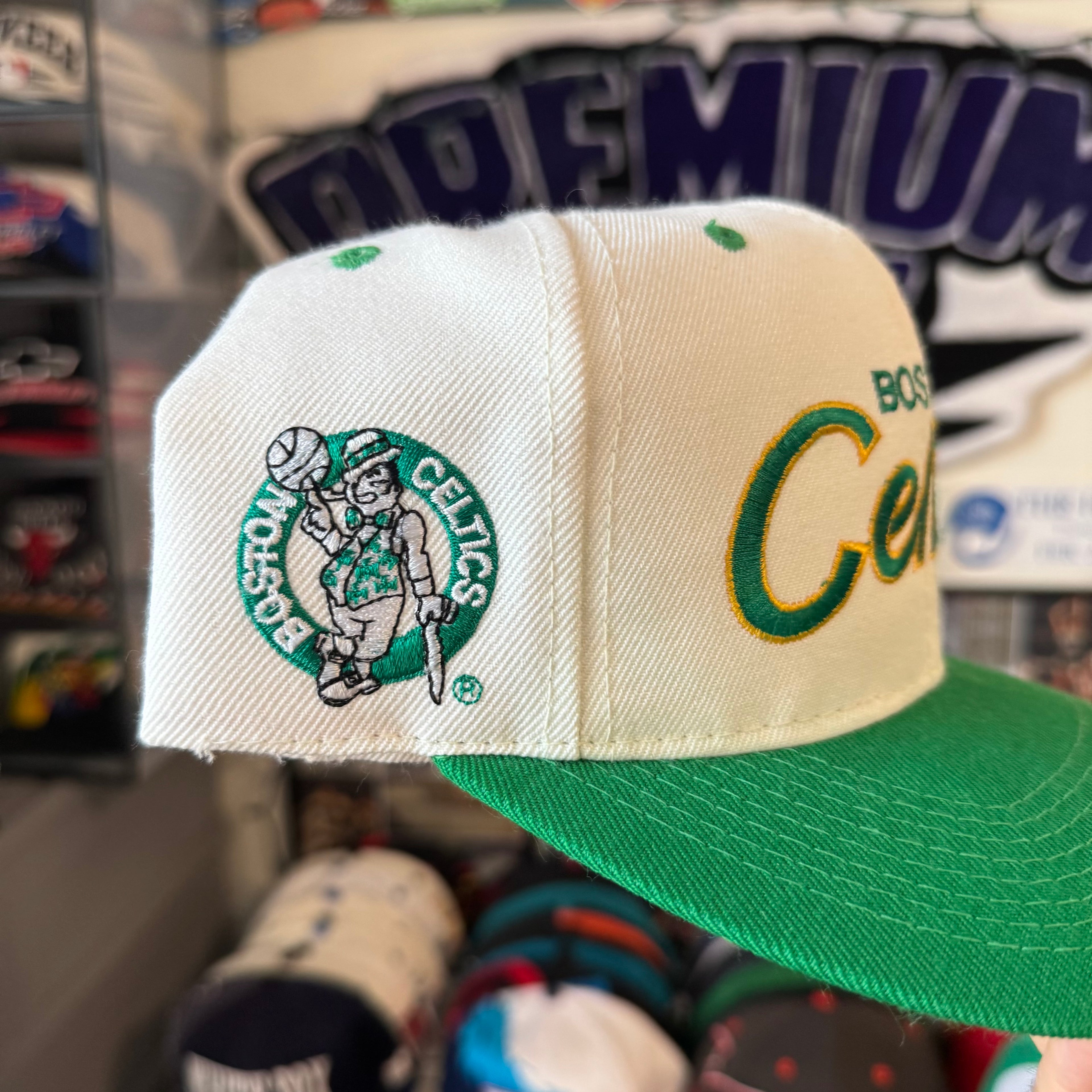 Boston Celtics Sports Specialties Double Line Script NBA Basketball Snapback