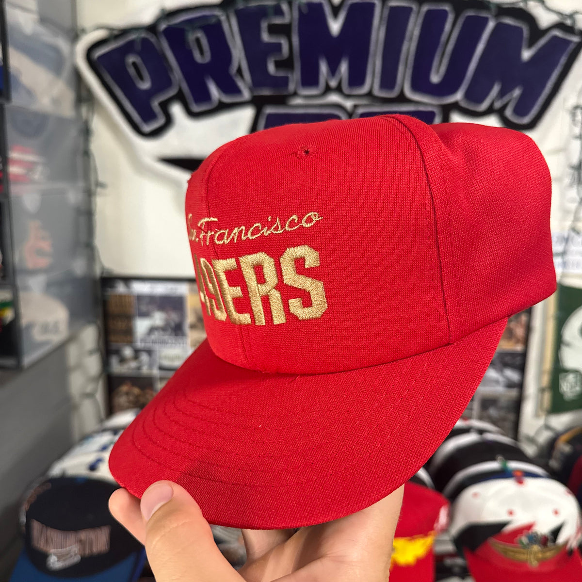 San Francisco 49ers Block Text Lightweight NFL Football Snapback