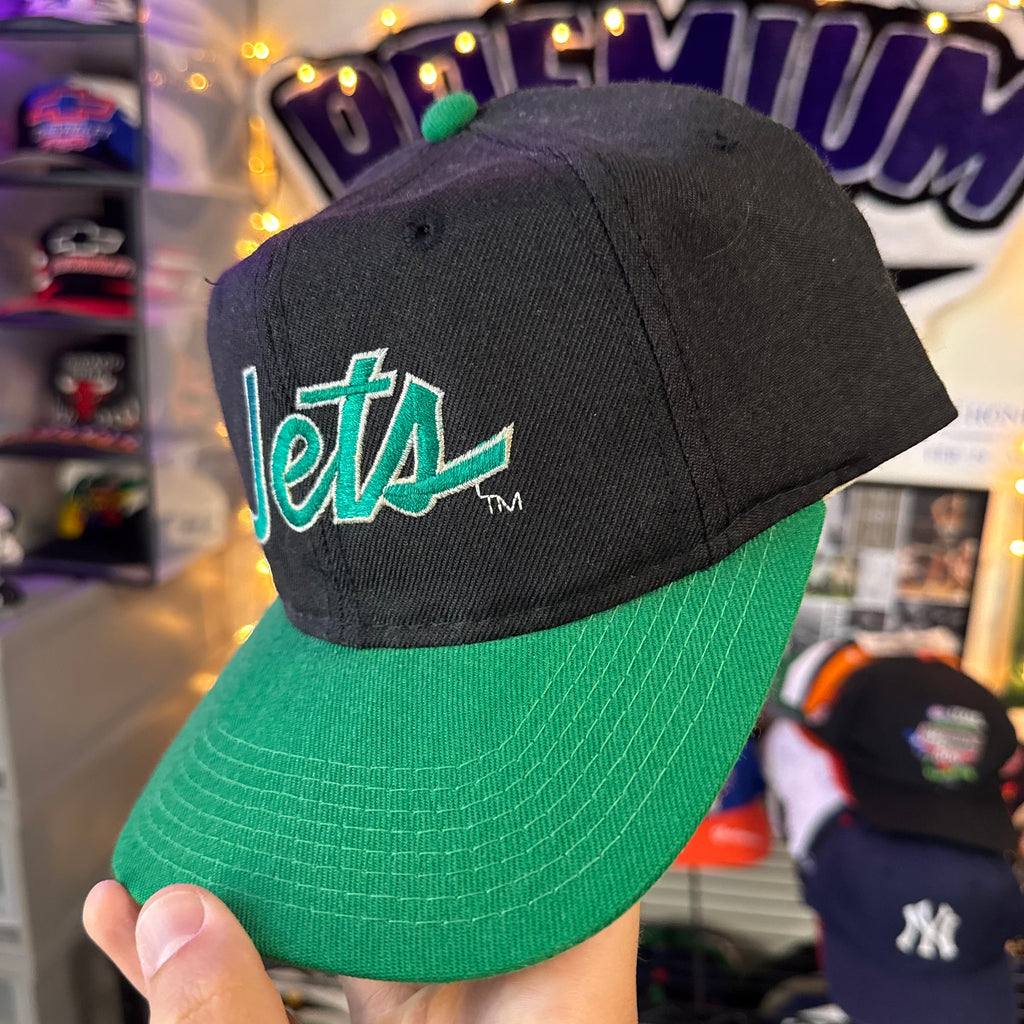 New York Jets Sports Specialties Double Line Wool Script Snapback