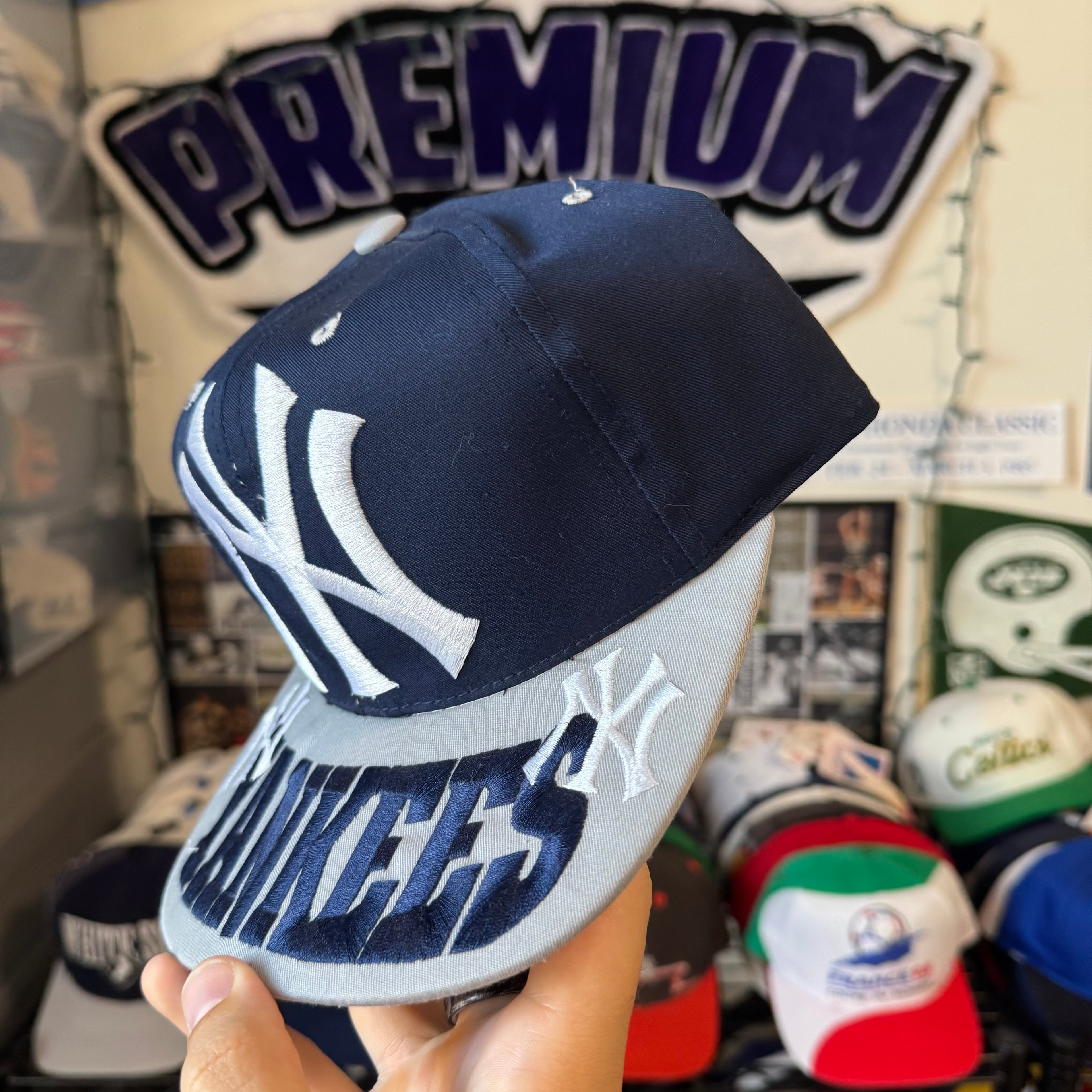 New York Yankees Brim Spell Out MLB Baseball Snapback
