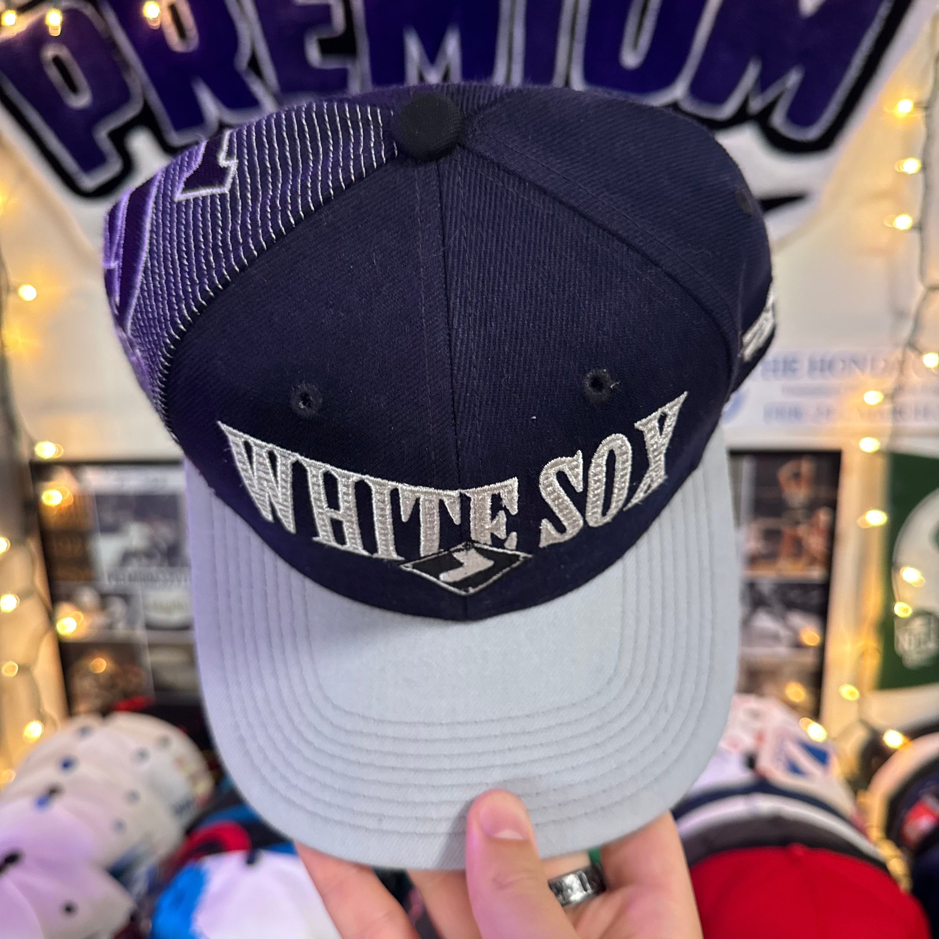 Chicago White Sox Sports Specialties Laser Black Dome MLB Baseball SnapBack