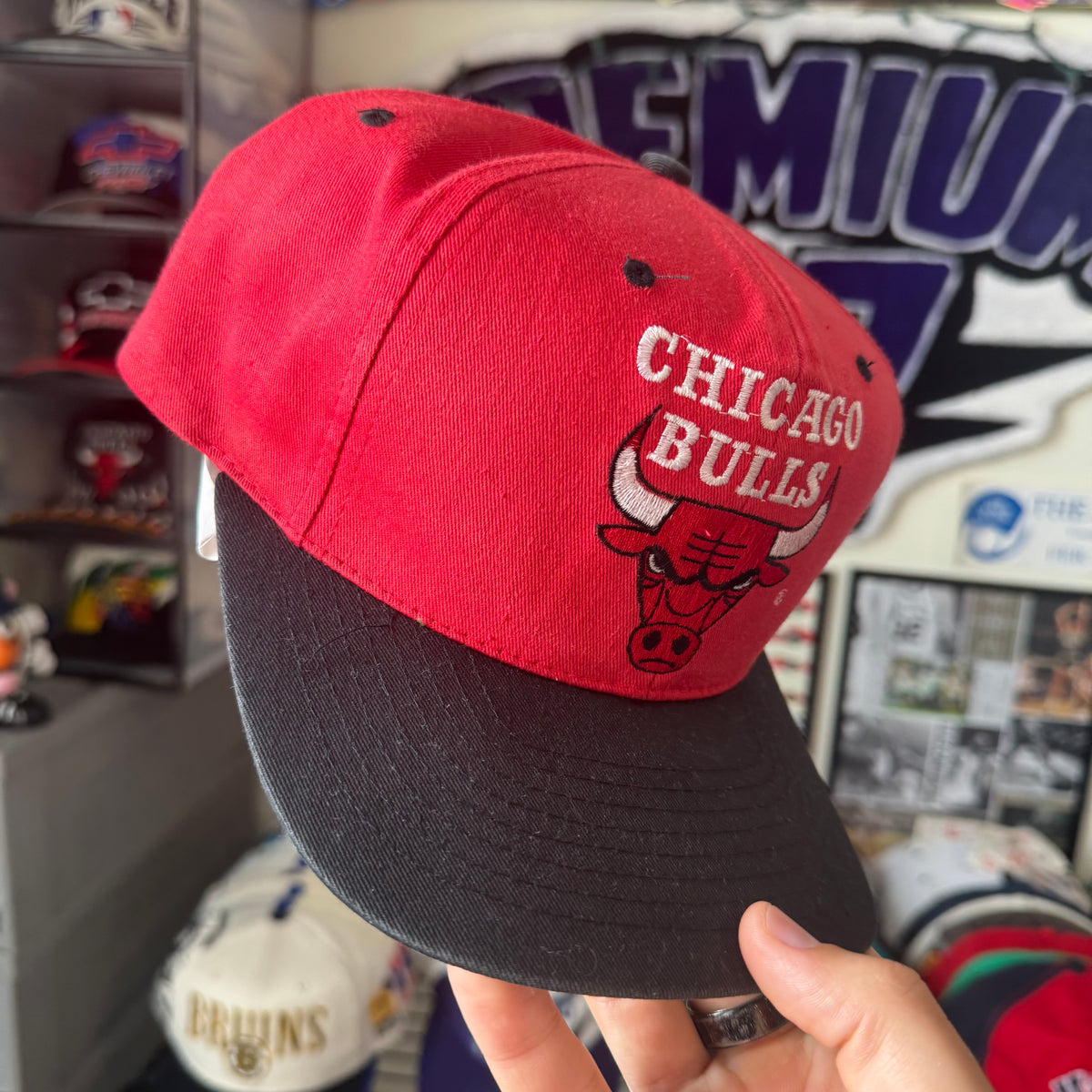 Chicago Bulls Plain Logo Drew Pearson NBA Basketball Snapback