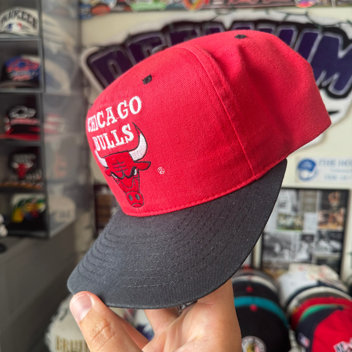 Chicago Bulls Plain Logo Drew Pearson NBA Basketball Snapback