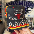 Chicago Bulls Flames Plain Logo by Walt3 NBA Basketball Snapback