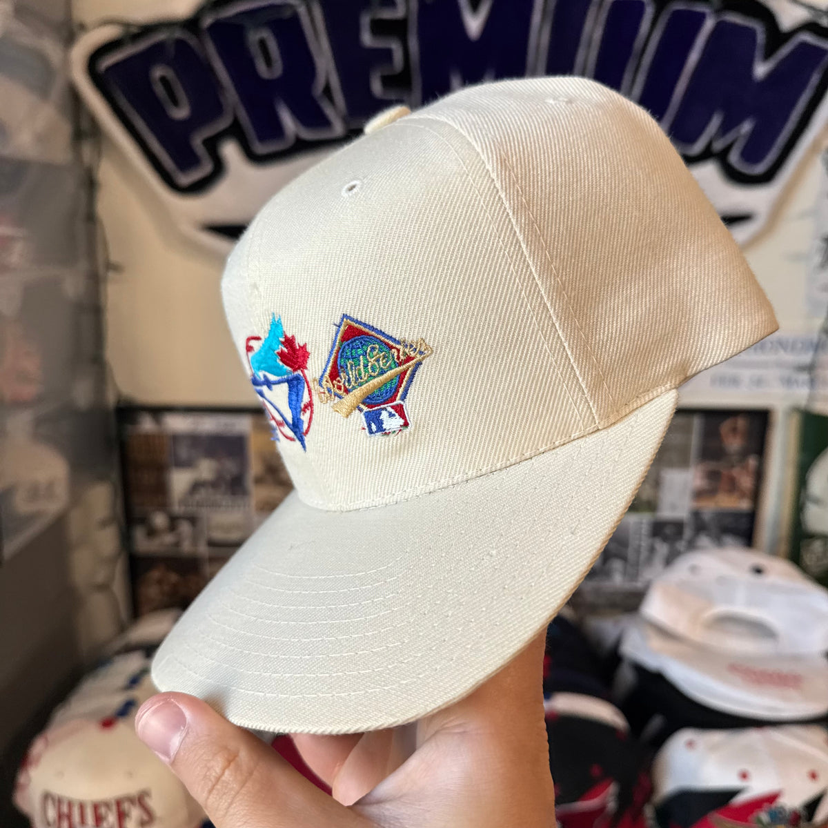 Toronto Blue Jays World Series Champions 1992 - 1993 Cream Color MLB Baseball Snapback