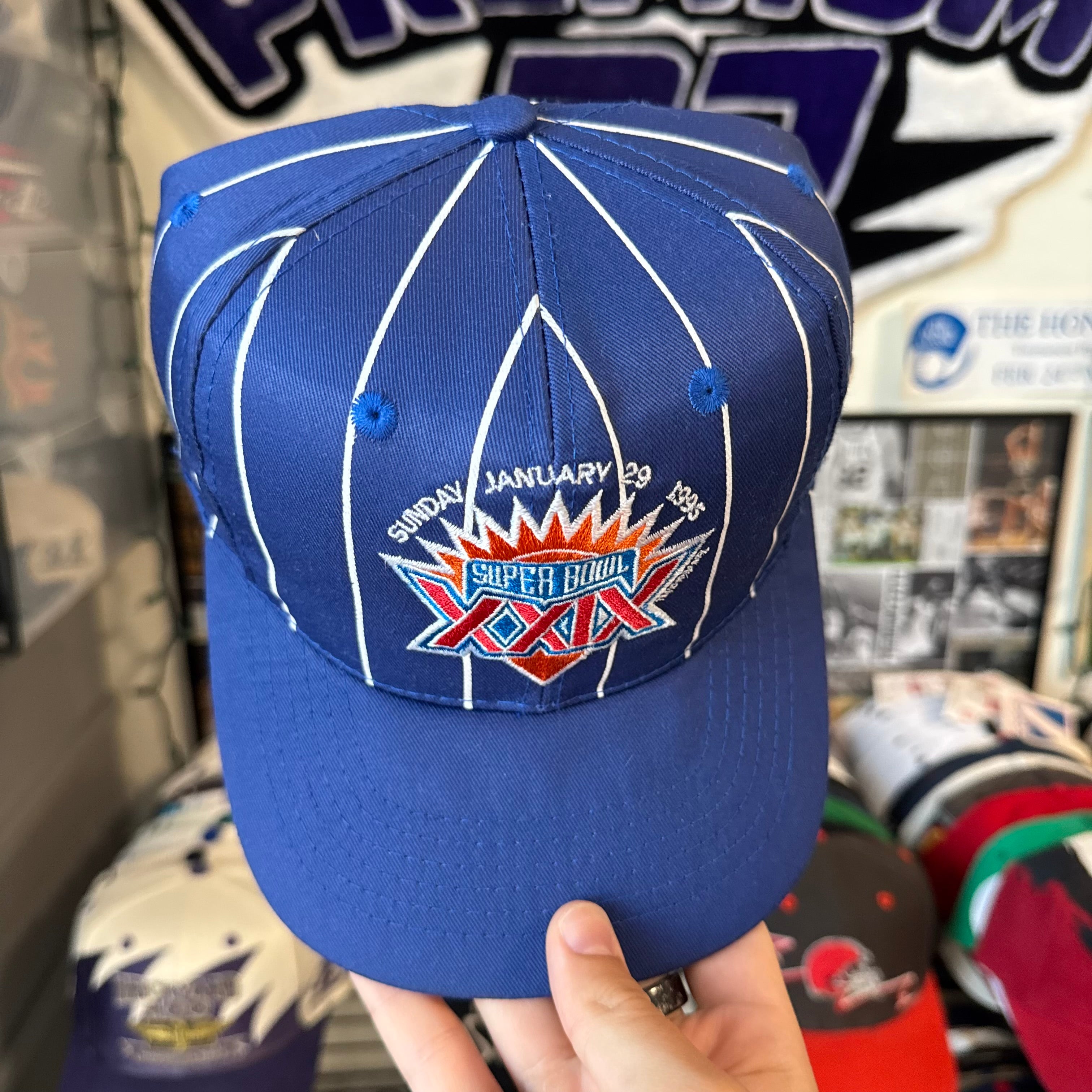 Super Bowl XXIX 1995 Miller Lite Beer Blue Pinstripe NFL Football Snapback
