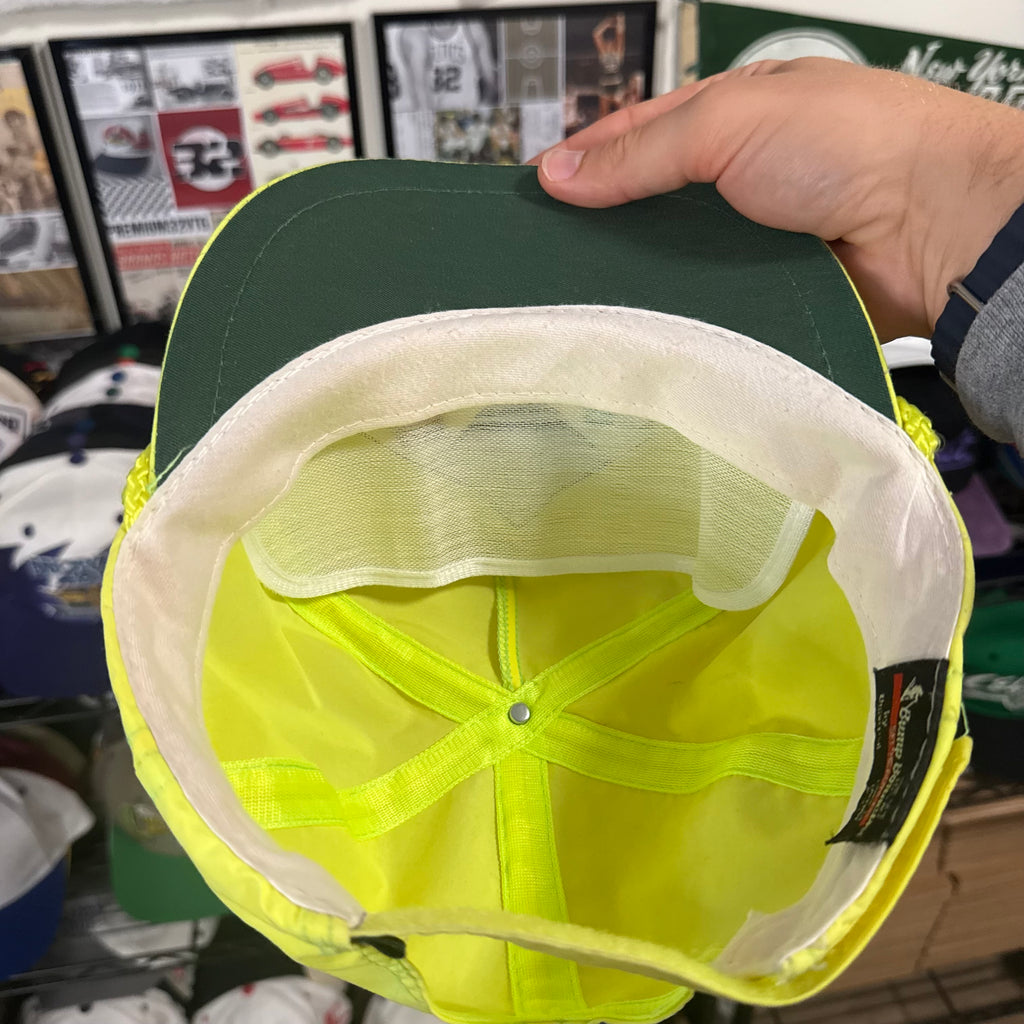 Miller Lite The Official Beer of Skiing Neon Yellow Velcro Strapback