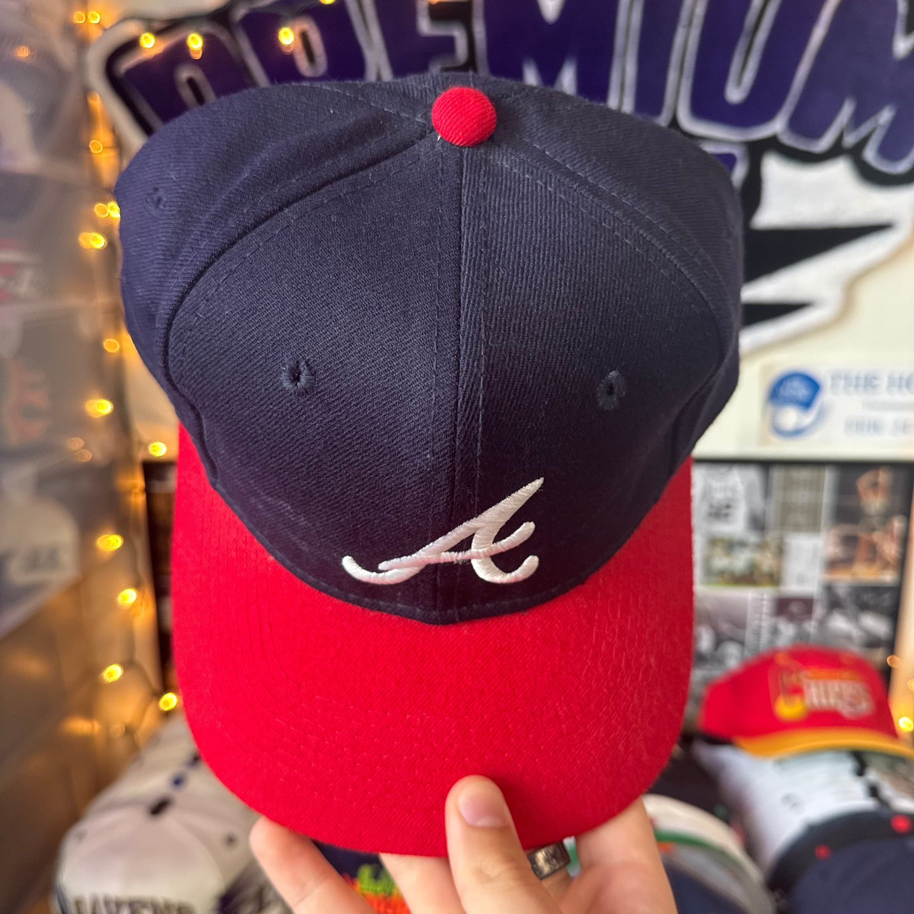 Atlanta Braves Plain Logo Sports Specialties Fitted Hat 7 3/8