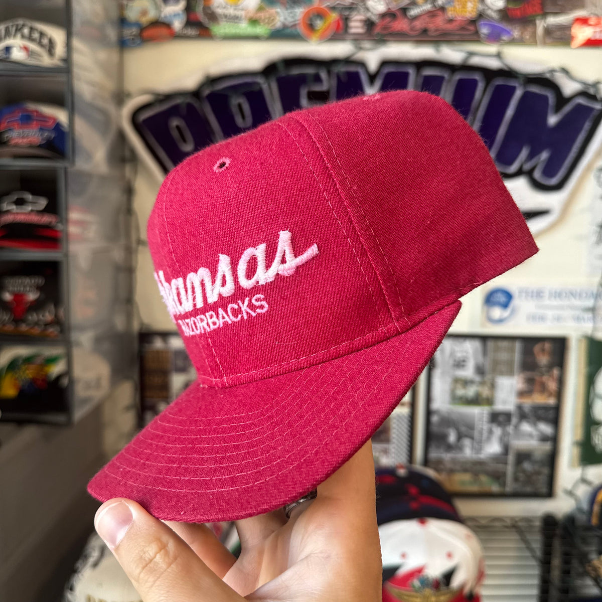 University of Arkansas Razorbacks Sports Specialties Single Line Script NCAA College Snapback