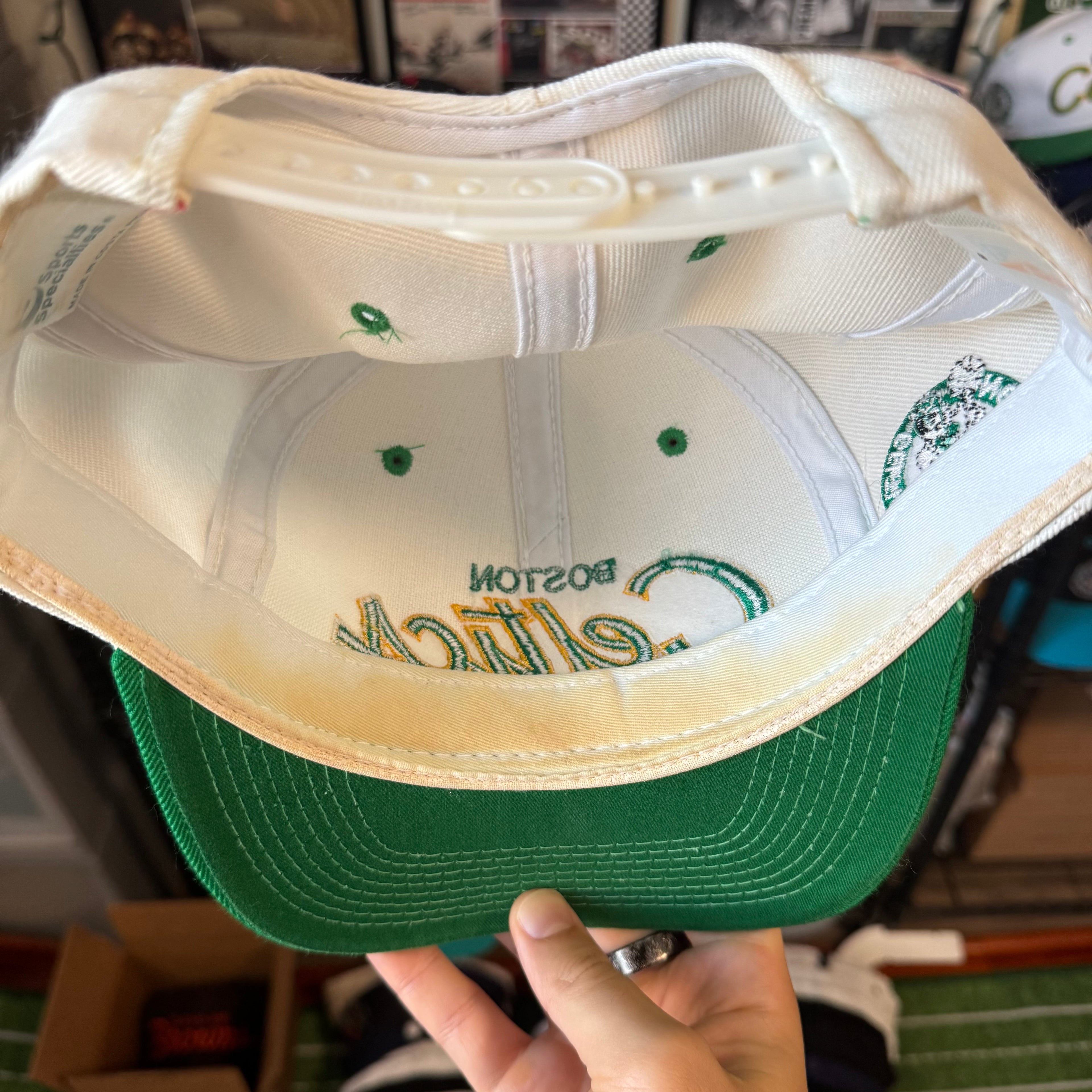 Boston Celtics Sports Specialties Double Line Script NBA Basketball Snapback