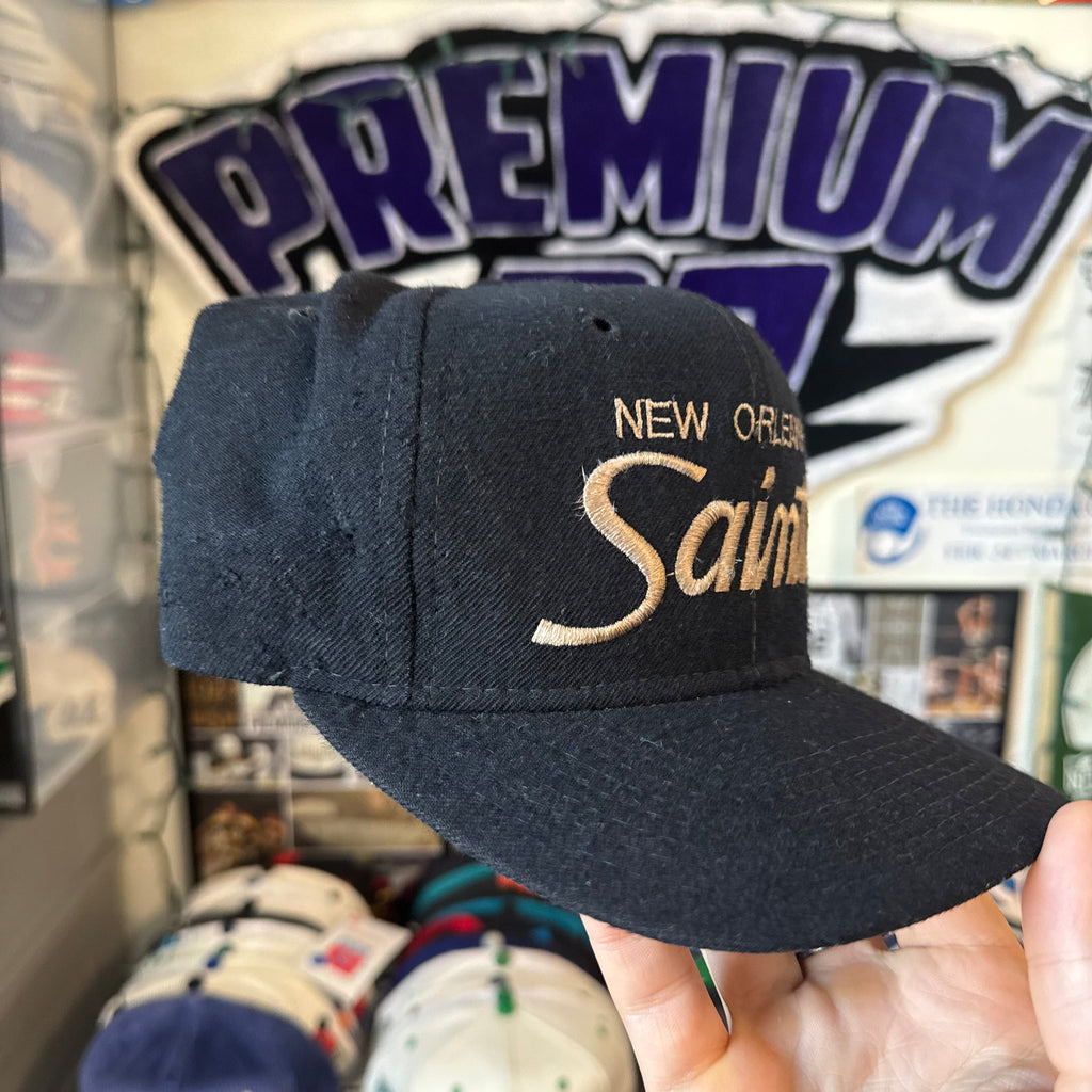 New Orleans Saints Sports Specialties Single Line Script NFL Football SnapBack *flaw