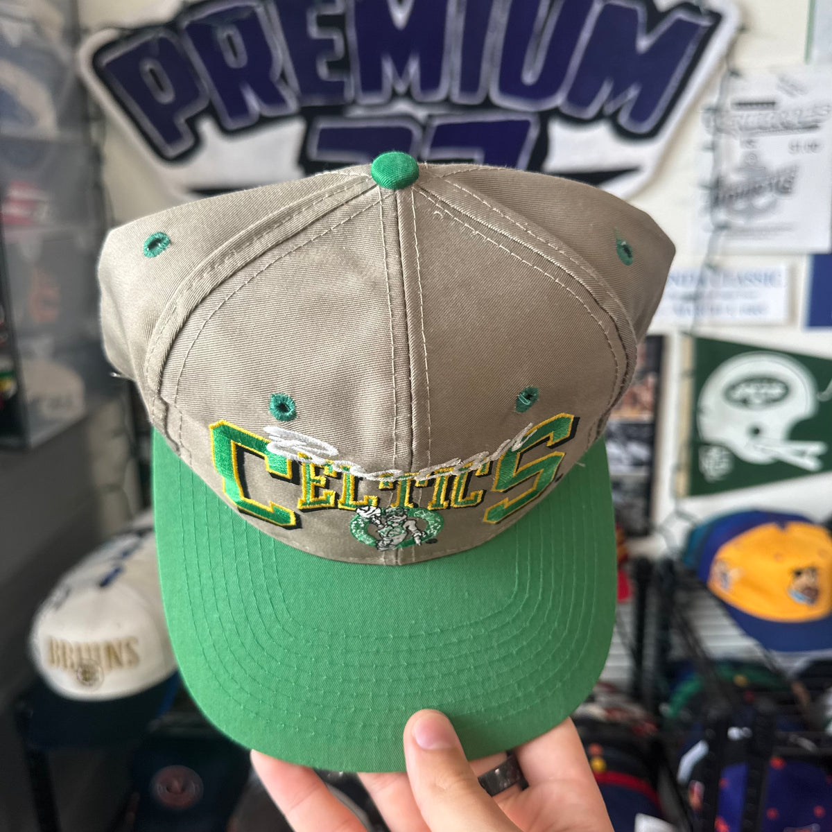 Boston Celtics Drew Pearson Downward Arch NBA Basketball Snapback