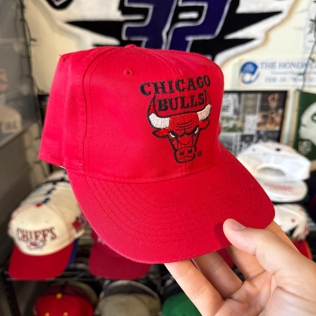 Chicago Bulls American Needle Blockhead Plain Logo front, Blockhead Spellout Back NBA Basketball Snapback