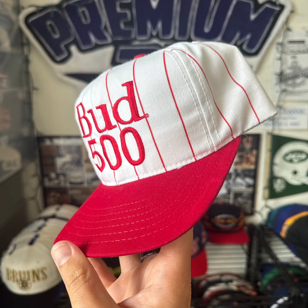 Bud 500 NASCAR Racing Budweiser Pinstripe Snapback
