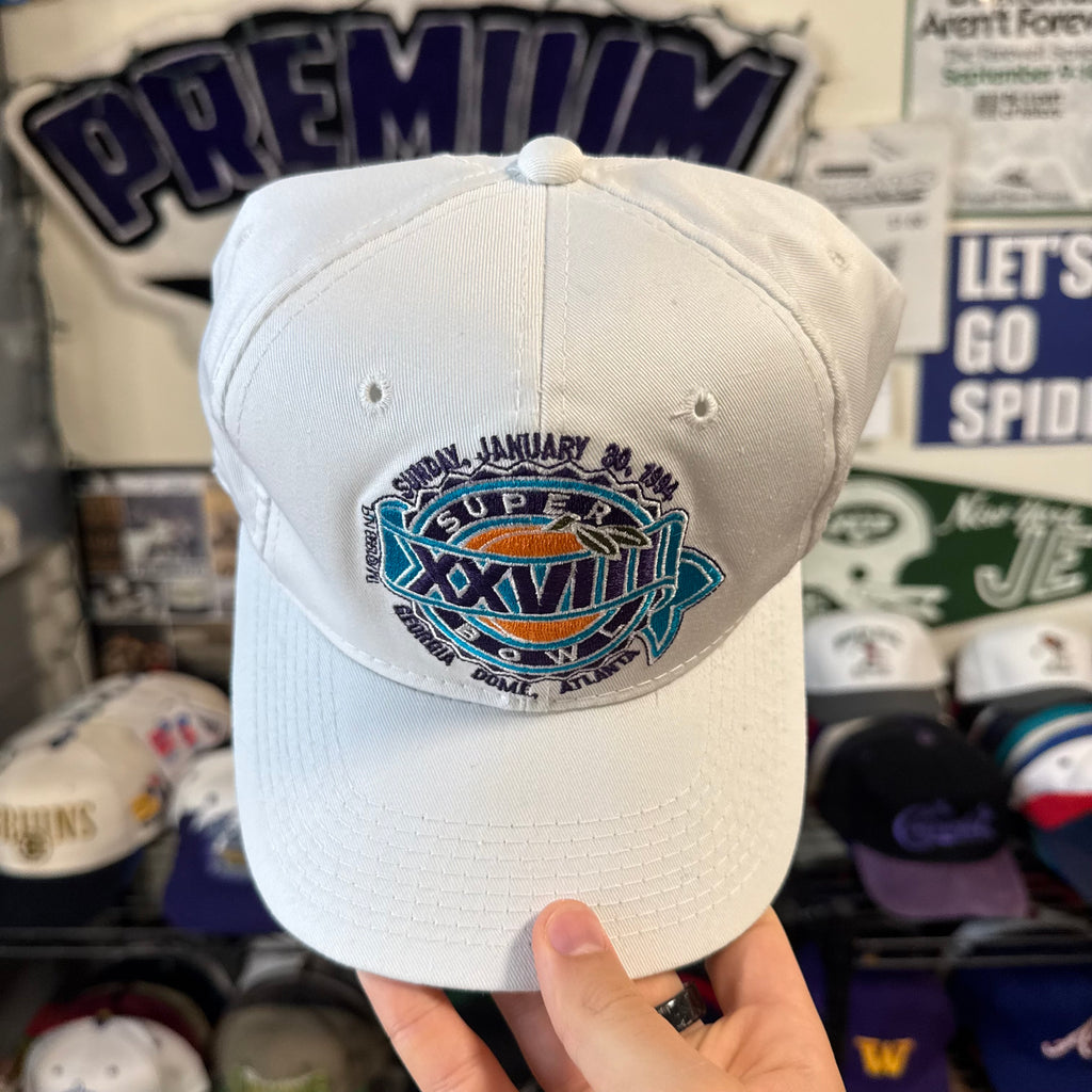 Super Bowl XXVIII 1994 Georgia Dome, Atlanta Sports Specialties White NFL Football Snapback