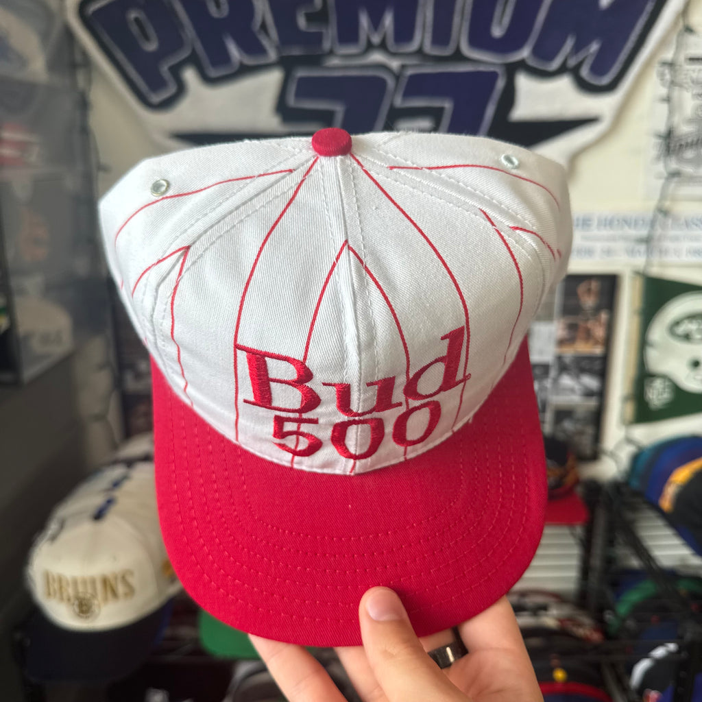 Bud 500 NASCAR Racing Budweiser Pinstripe Snapback