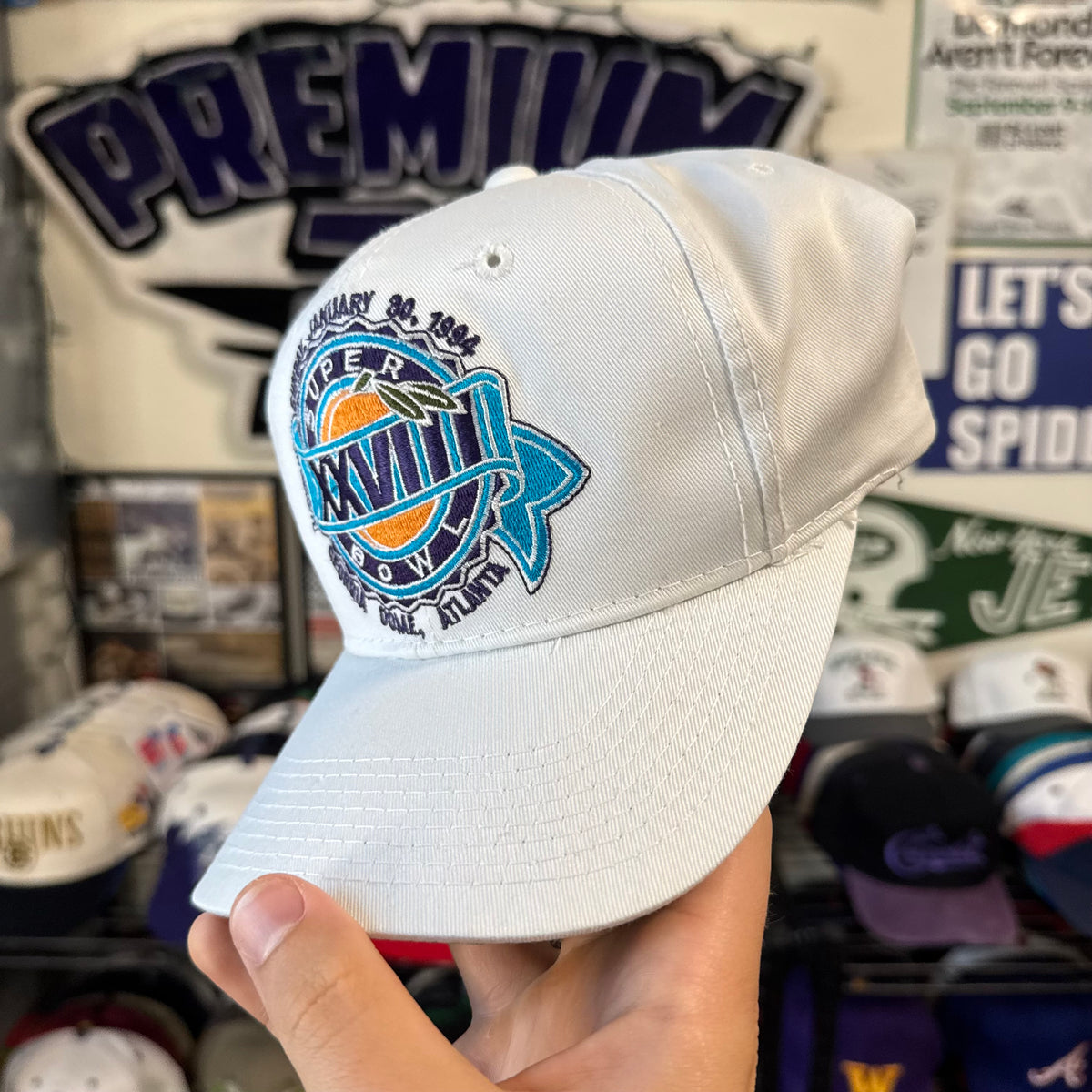 Super Bowl XXVIII 1994 Georgia Dome, Atlanta Sports Specialties White NFL Football Snapback