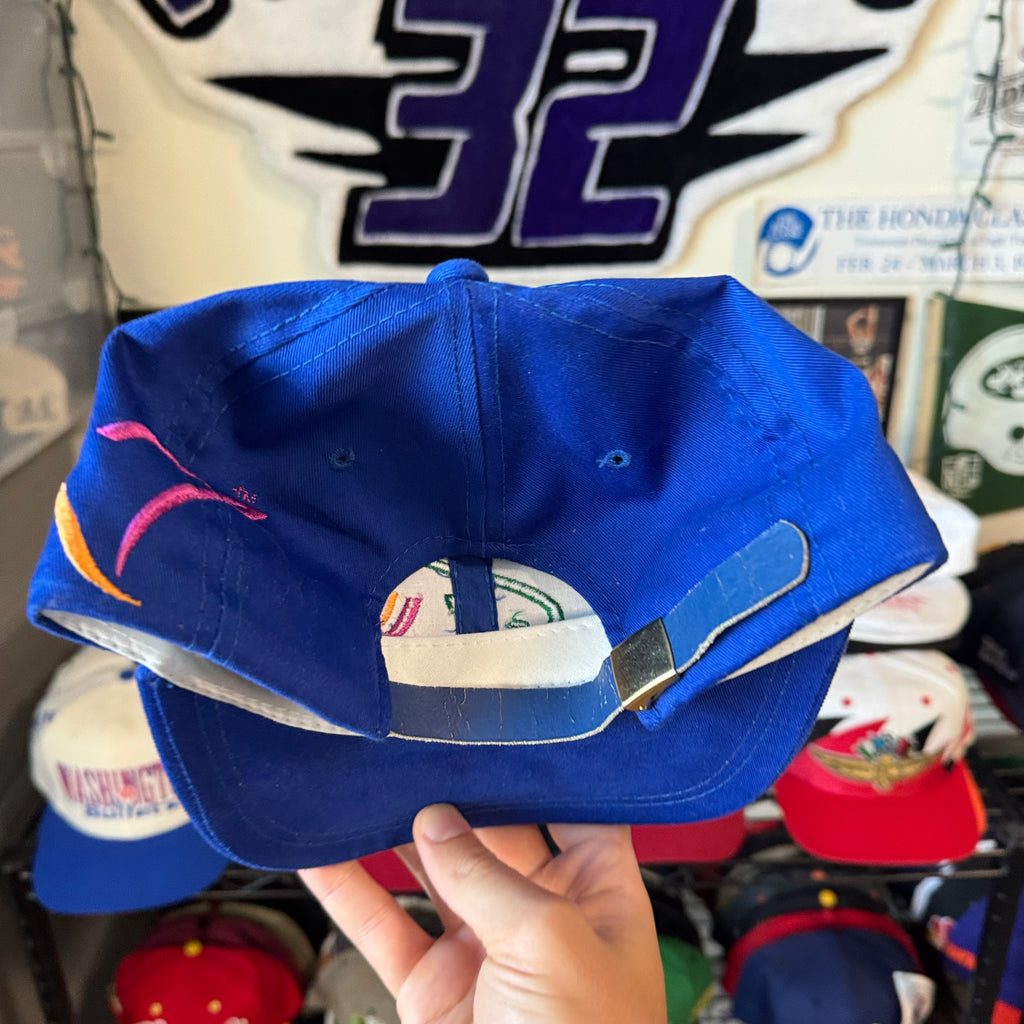 Greg Norman Shark Blue Vintage Golf Strapback Hat