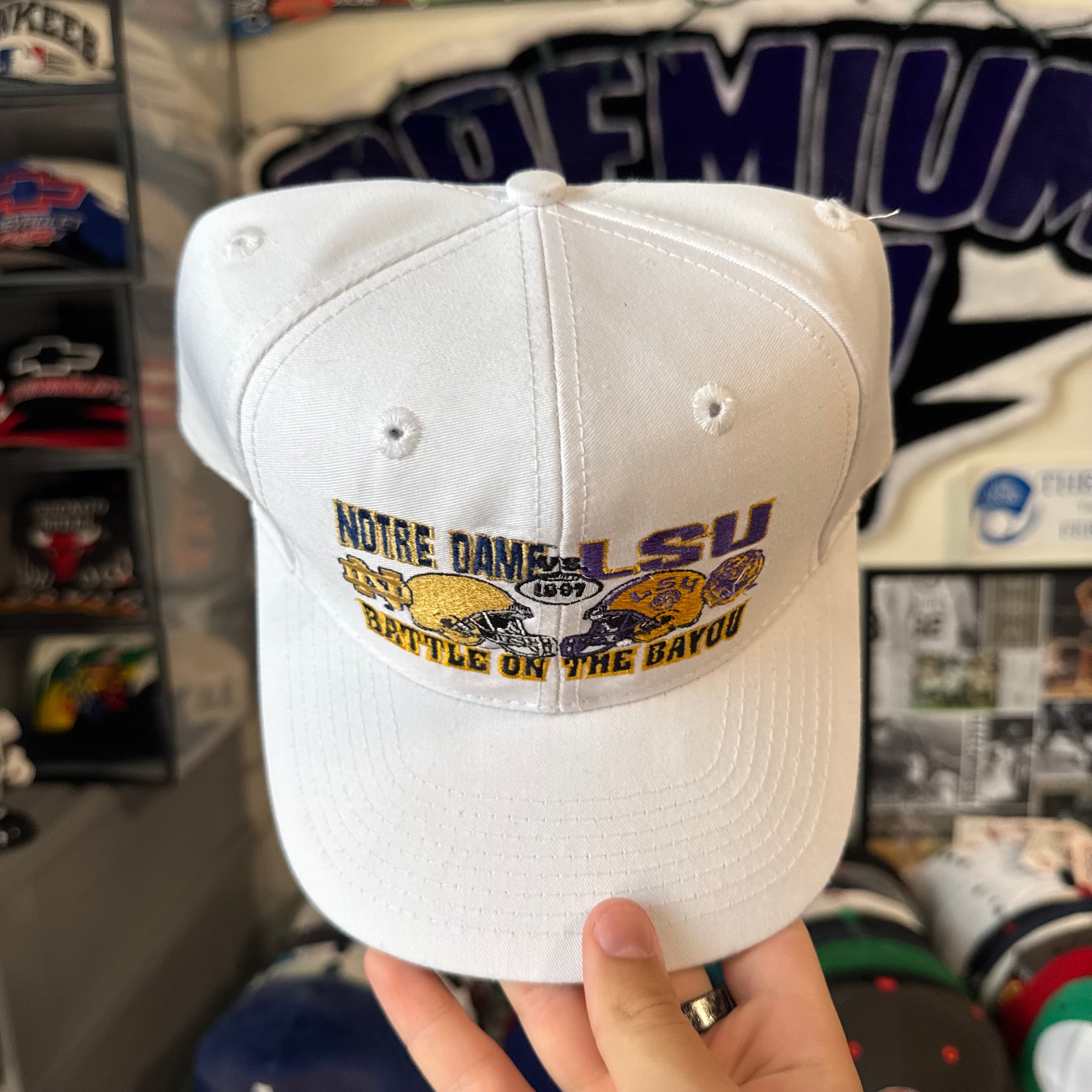 Battle on the Bayou 1997 Notre Dame vs LSU NCAA Football Snapback