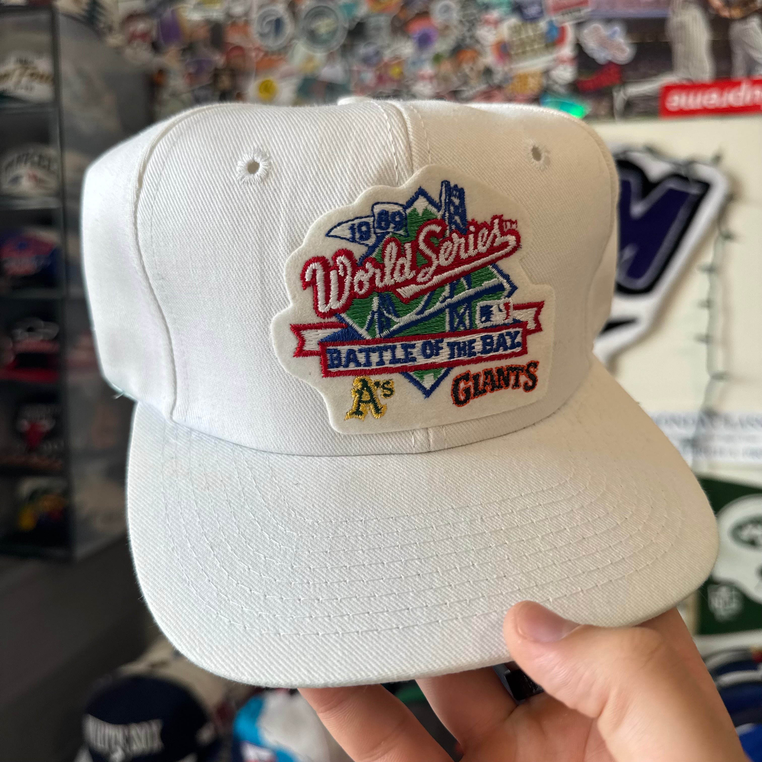 World Series 1989 Battle of the Bay Oakland Athletics vs San Francisco Giants Twins Enterprise Patch SnapBack