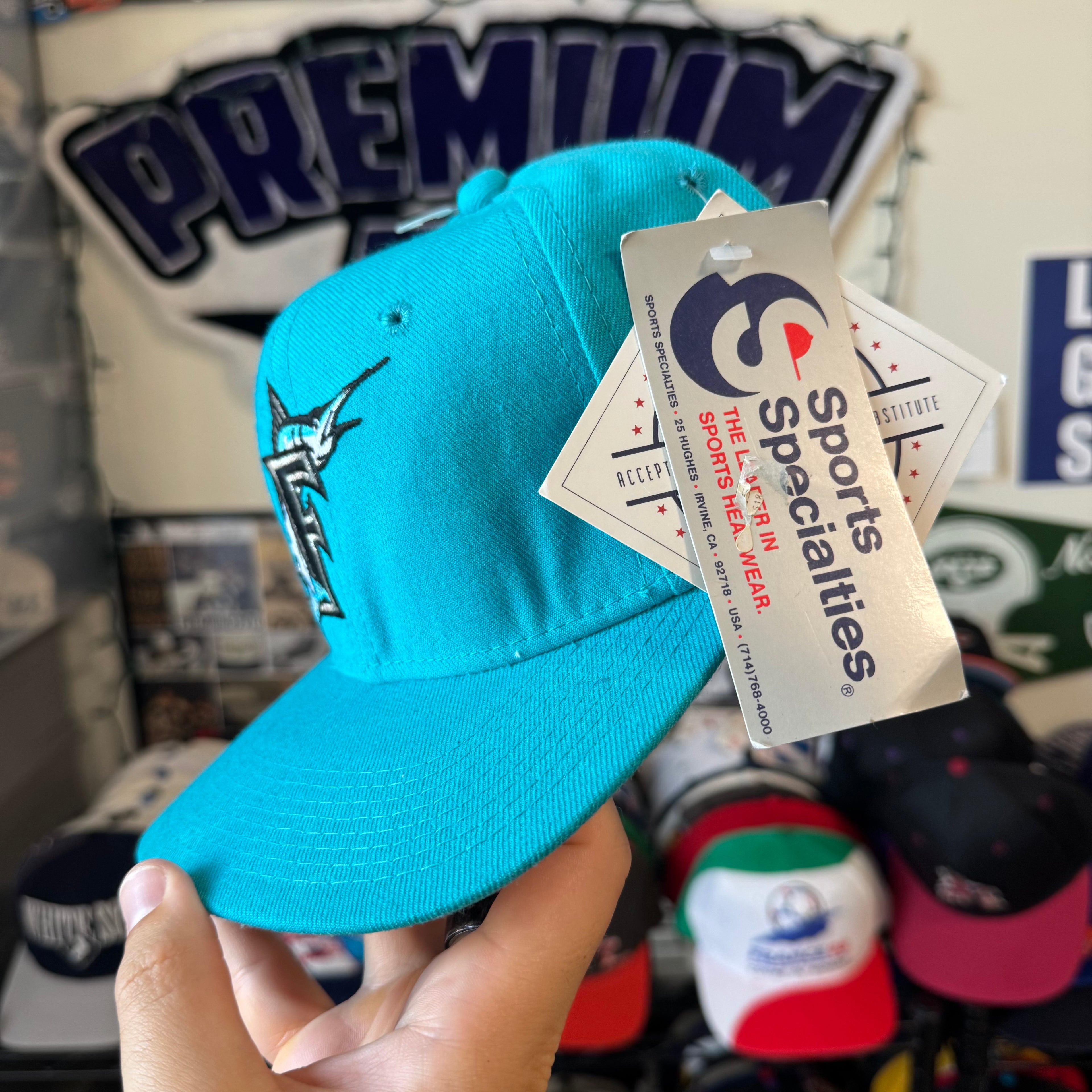 Florida Marlins Sports Specialties Plain Logo Fitted Size 7 1/4