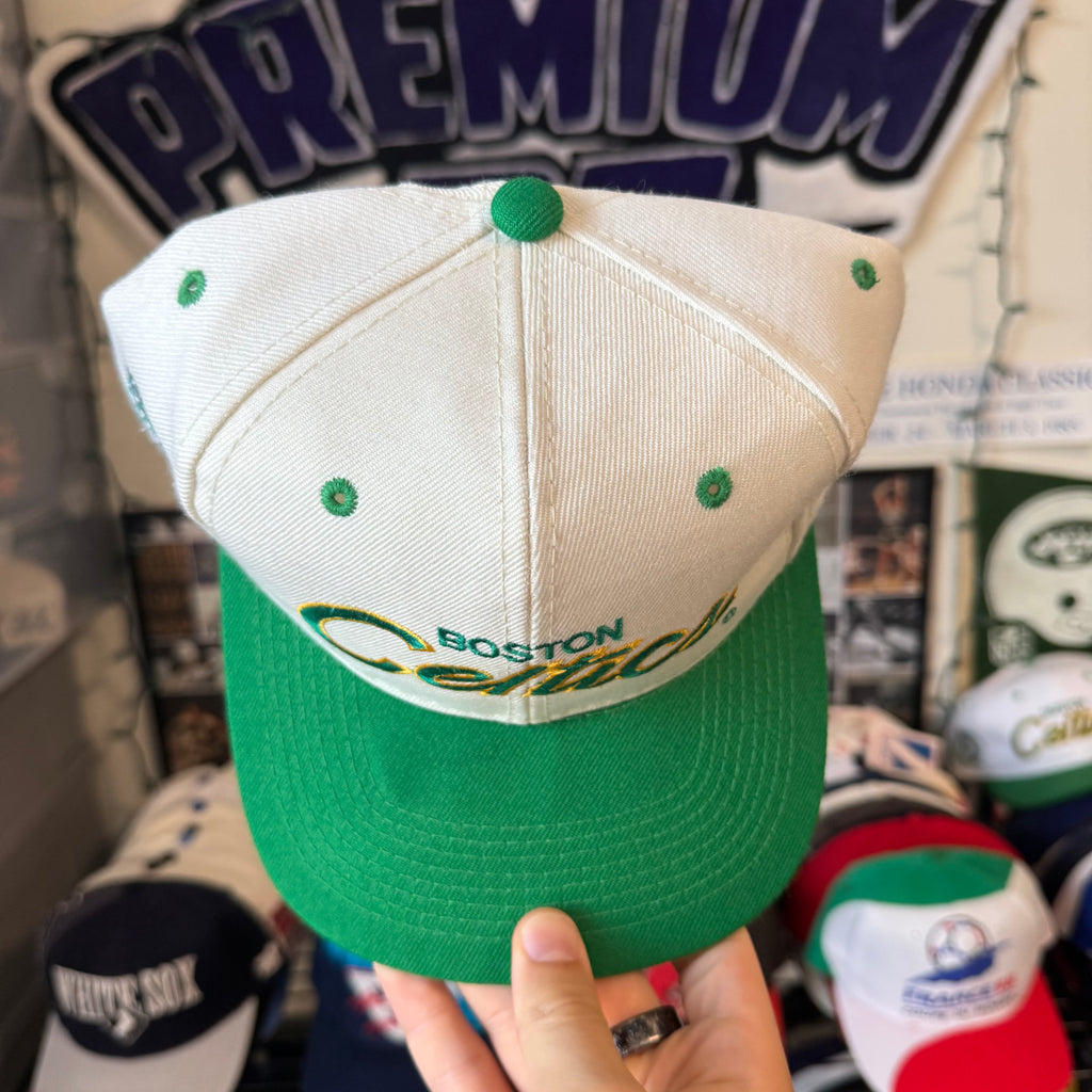 Boston Celtics Sports Specialties Double Line Script NBA Basketball Snapback