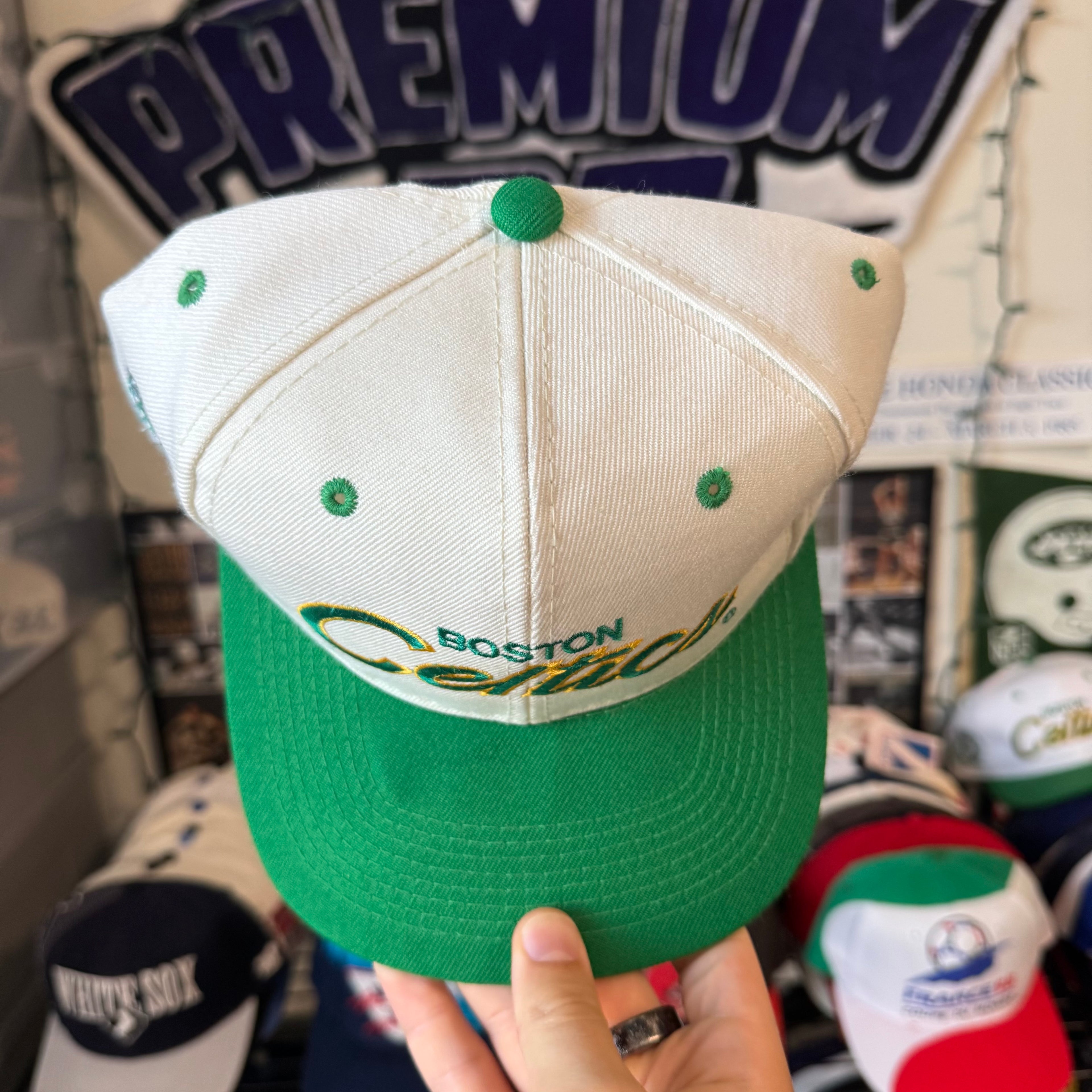 Boston Celtics Sports Specialties Double Line Script NBA Basketball Snapback