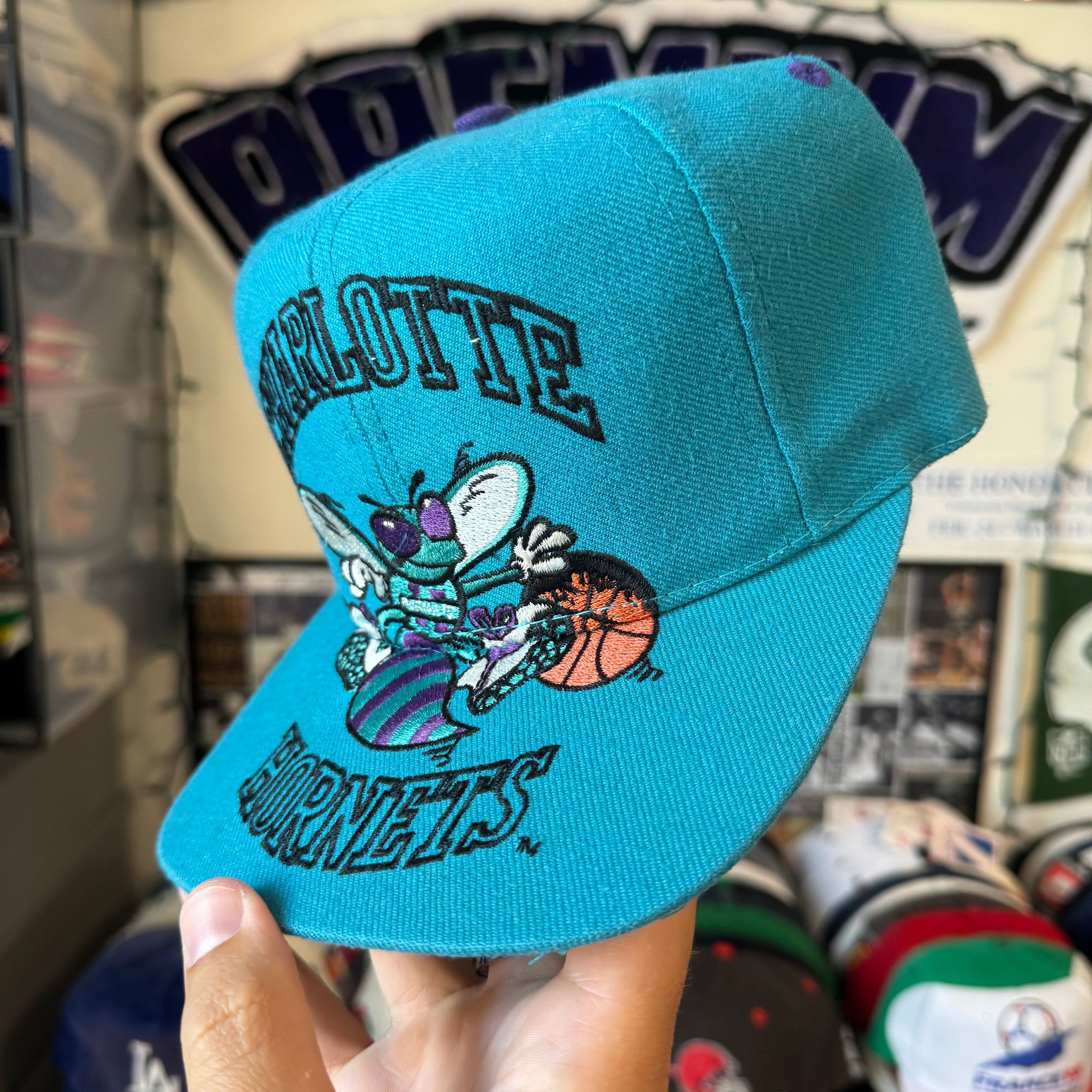 Charlotte Hornets Monster Logo Blockhead AJD NBA Basketball Snapback
