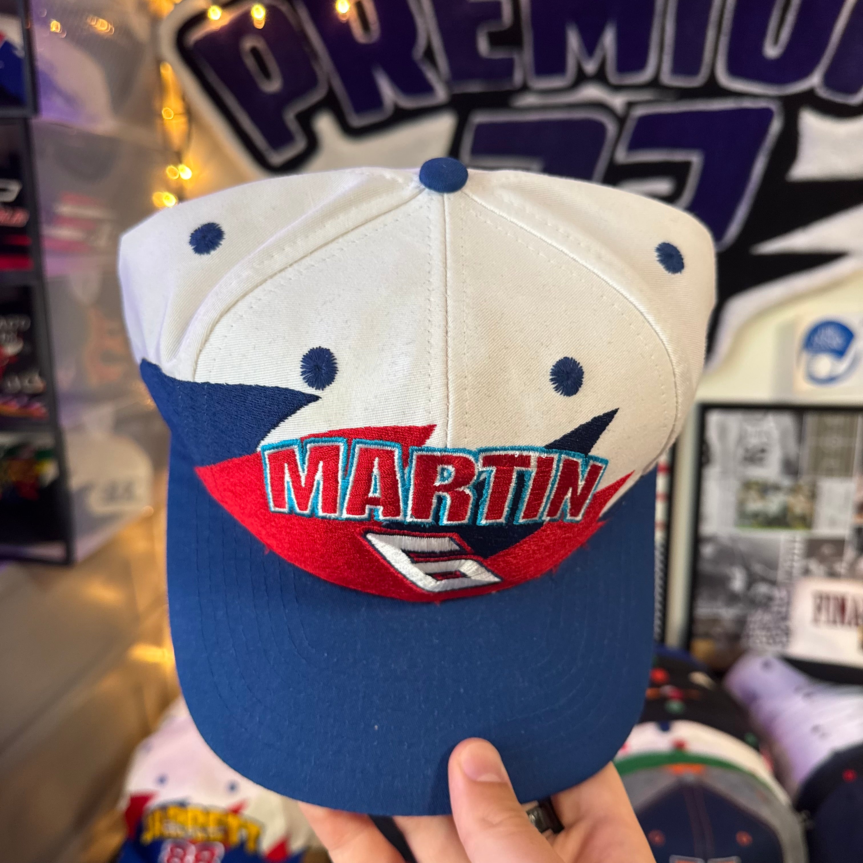 Mark Martin #6 Roush Racing Valvoline Racing Logo 7 Double Sharktooth Snapback