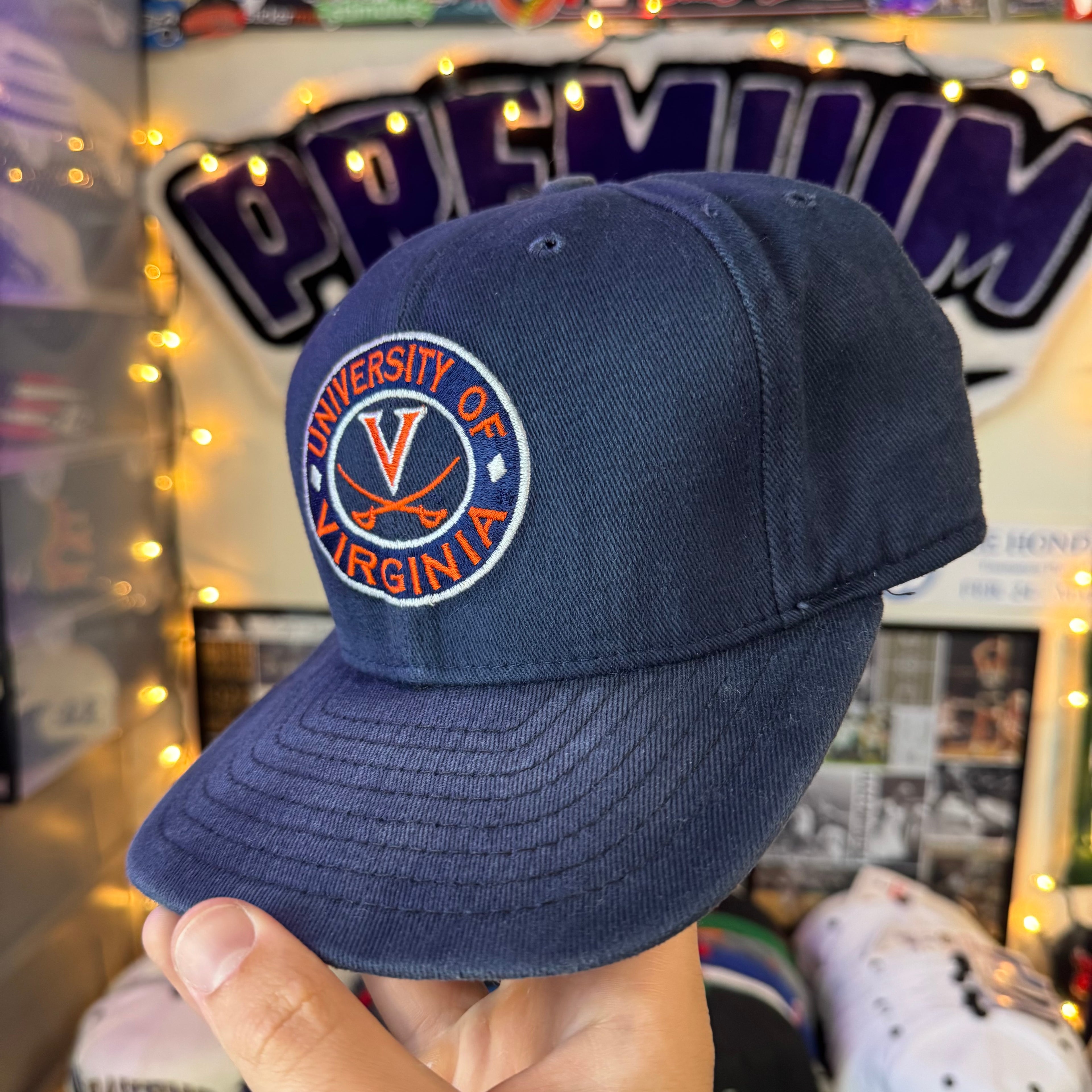 University of Virginia New Era Faded Navy Circle Logo Snapback