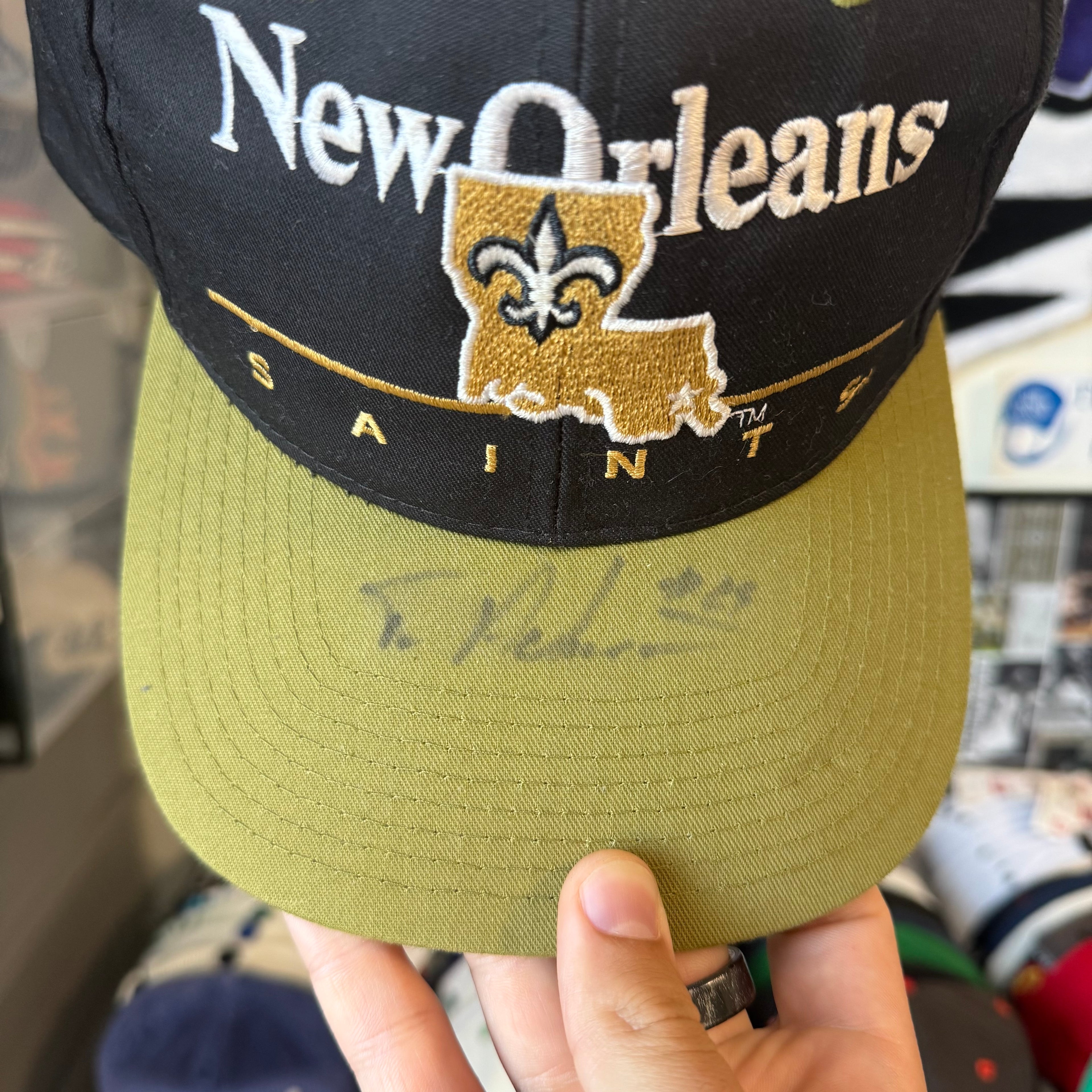 New Orleans Saints Eastport Single Bar NFL Football Signed Snapback