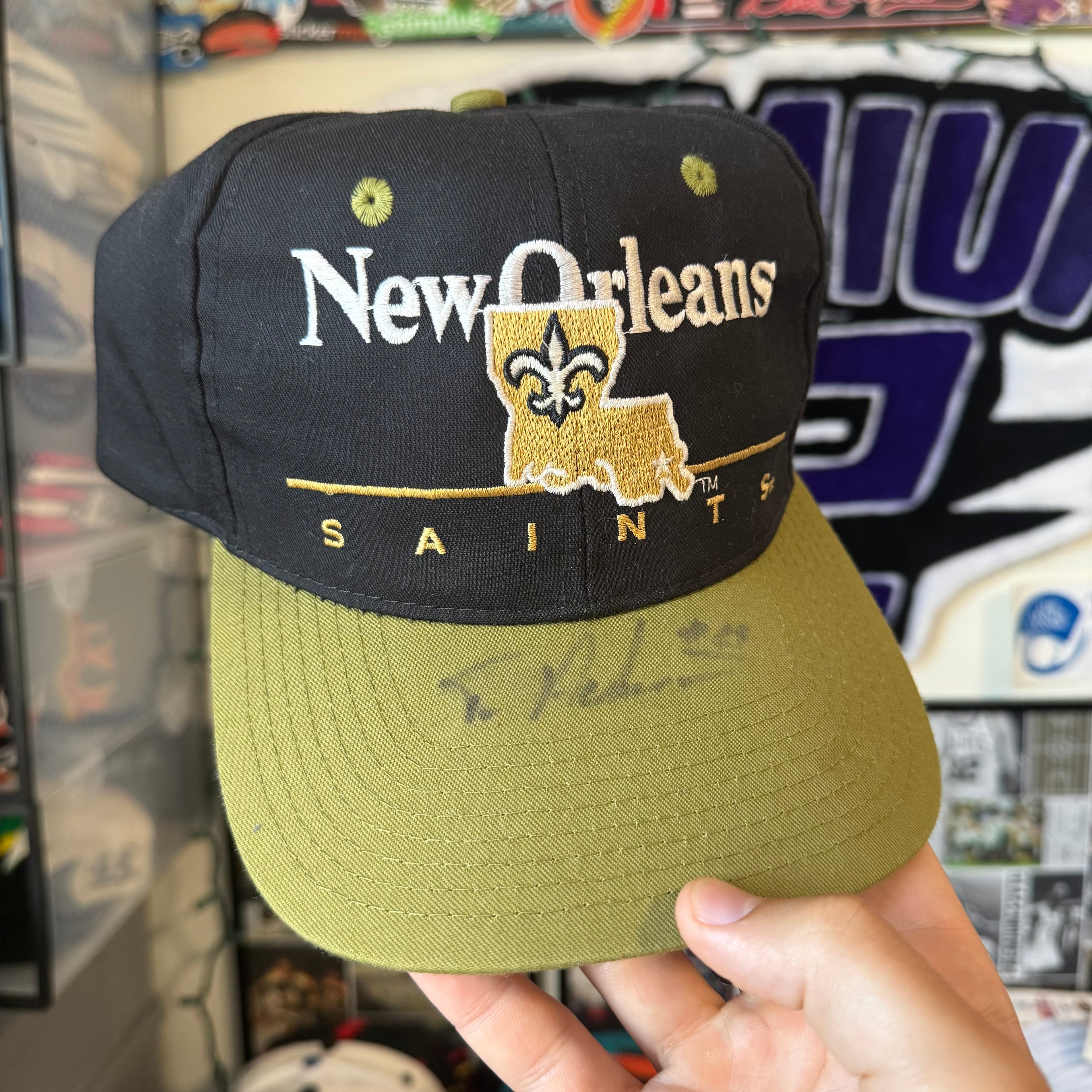 New Orleans Saints Eastport Single Bar NFL Football Signed Snapback