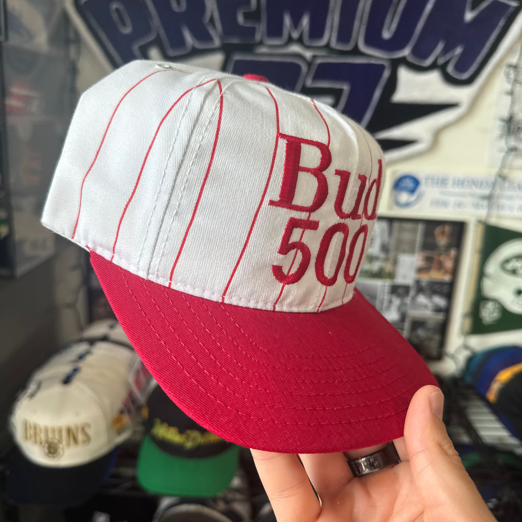 Bud 500 NASCAR Racing Budweiser Pinstripe Snapback