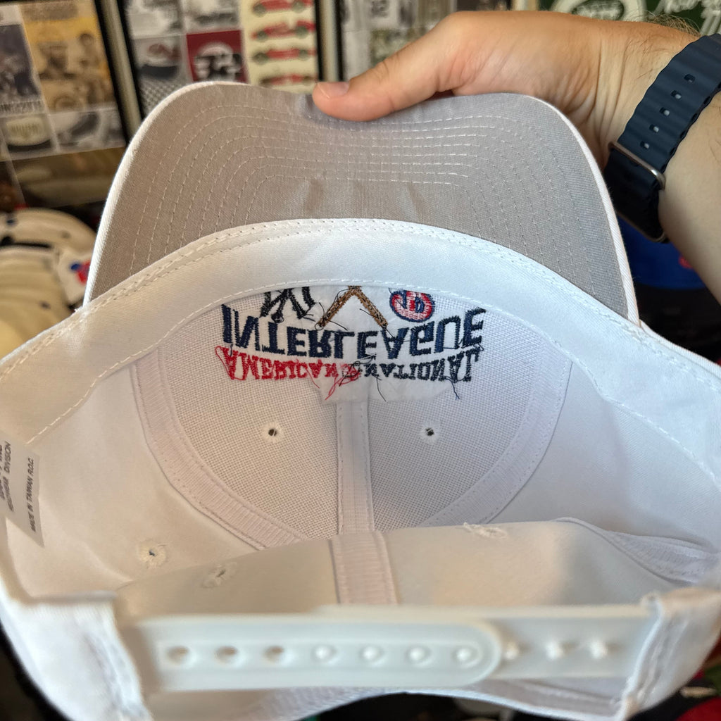 American League National League New York Yankees vs Philadelphia Phillies Logo 7 MLB Baseball Snapback