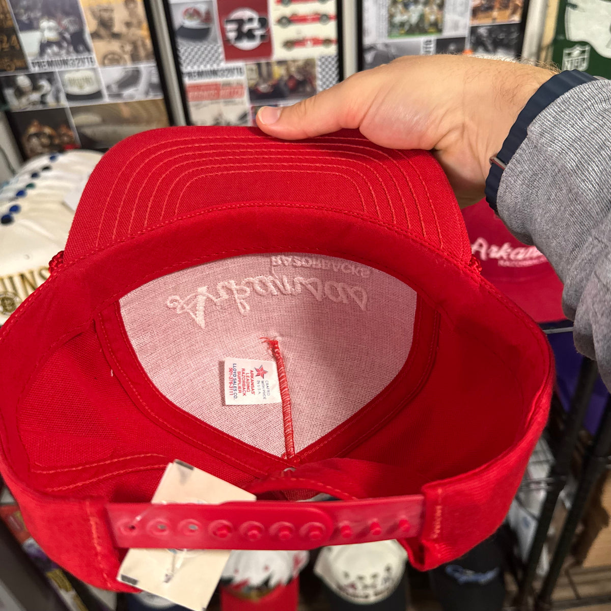 University of Arkansas Razorbacks Script Style Lightweight Trucker Rope NCAA College Snapback