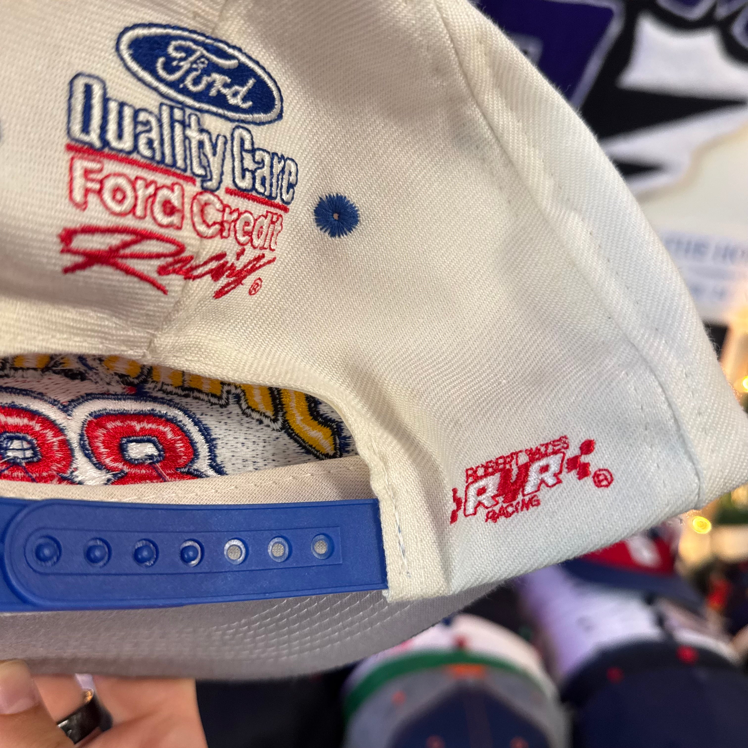 Dale Jarrett #88 Ford Quality Care Racing Logo Athletic Double Sharktooth