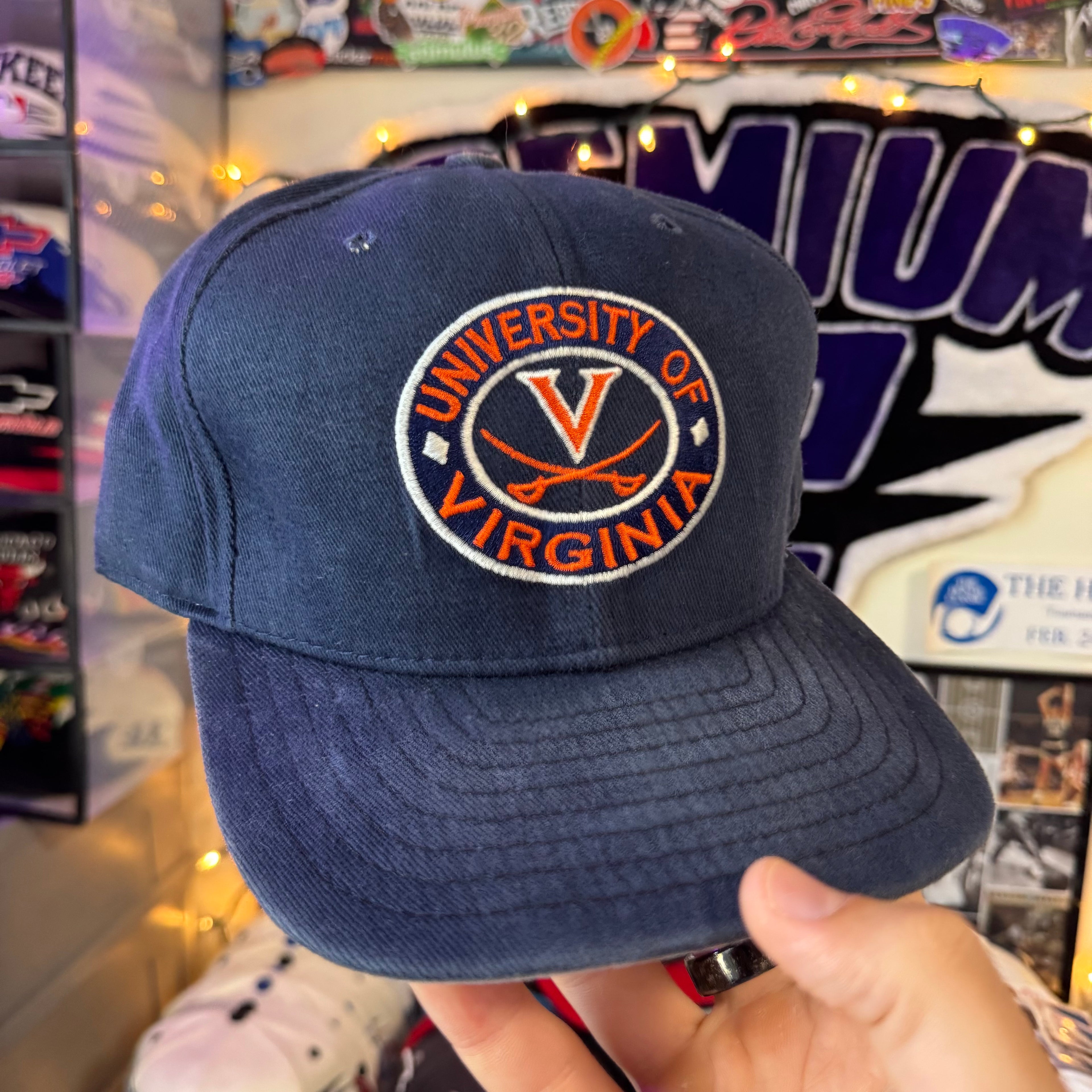 University of Virginia New Era Faded Navy Circle Logo Snapback