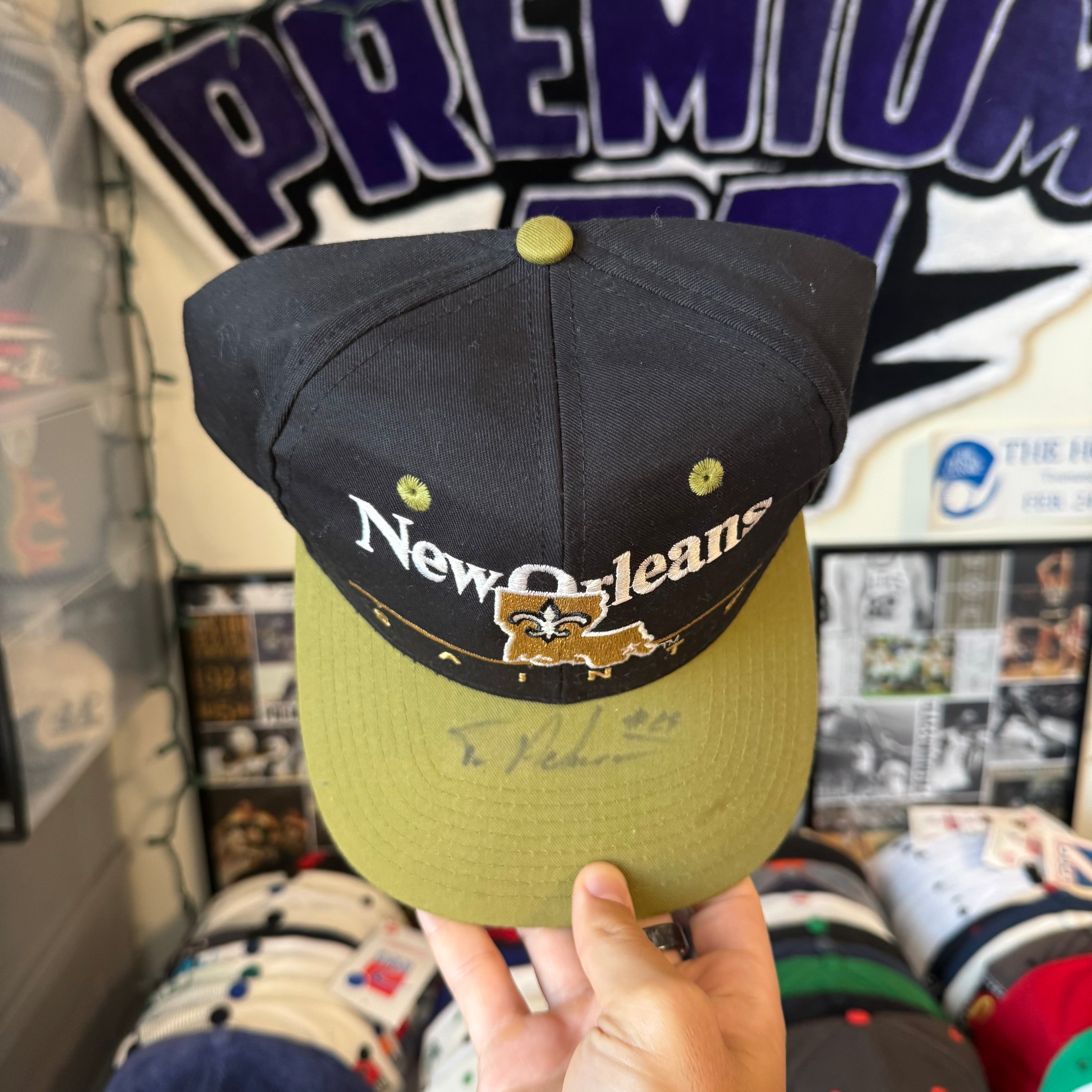 New Orleans Saints Eastport Single Bar NFL Football Signed Snapback