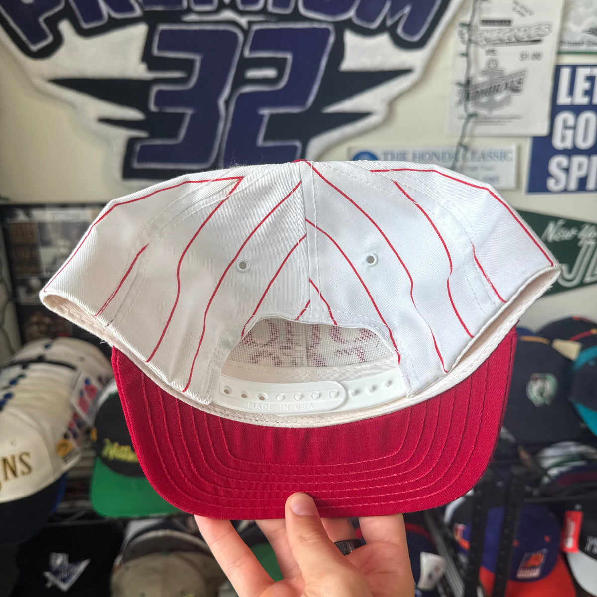 Bud 500 NASCAR Racing Budweiser Pinstripe Snapback